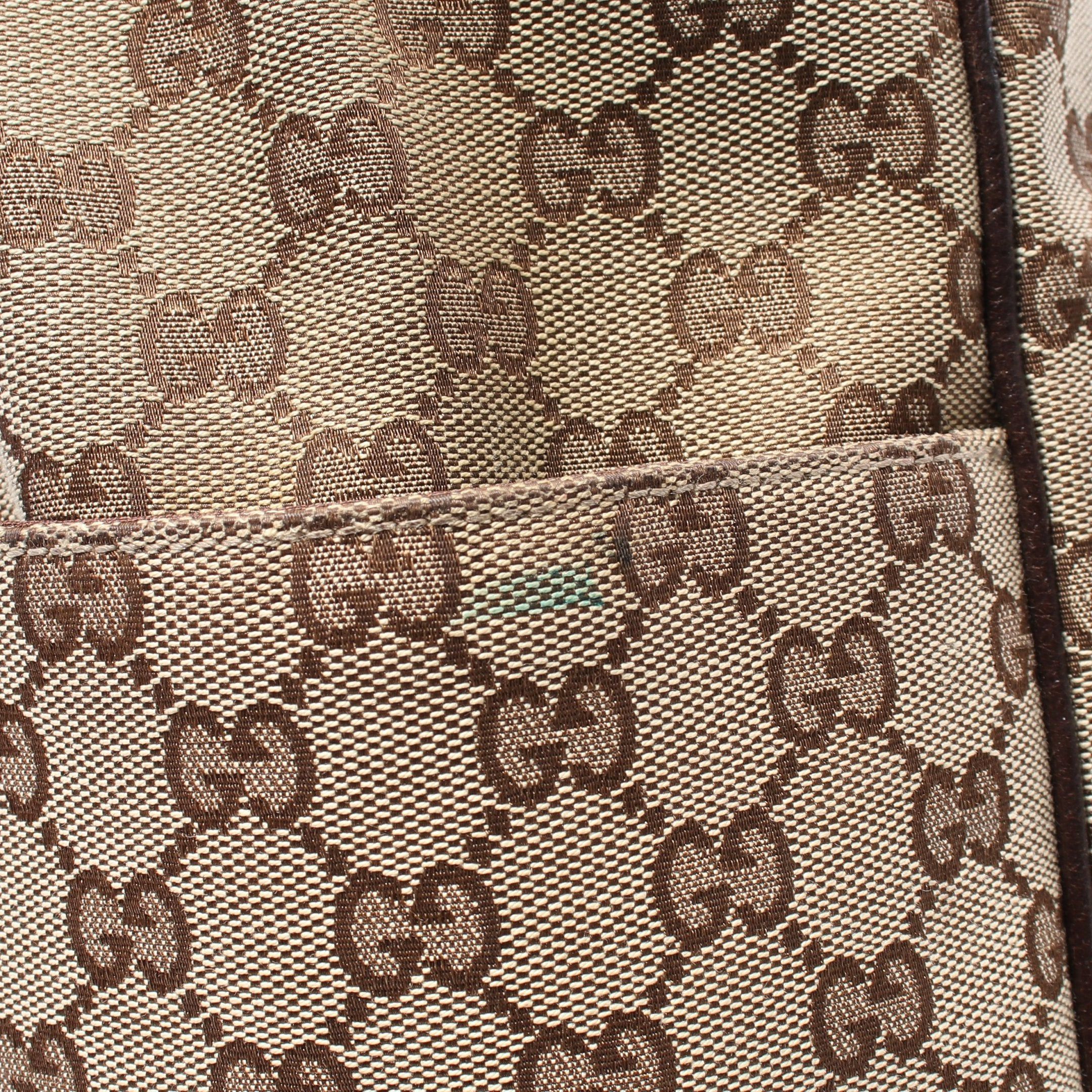 Gucci Gucci Sherry Line Gg Canvas Handbag Tote Bag Leather Beige Brown Size ONE SIZE - 5 Thumbnail