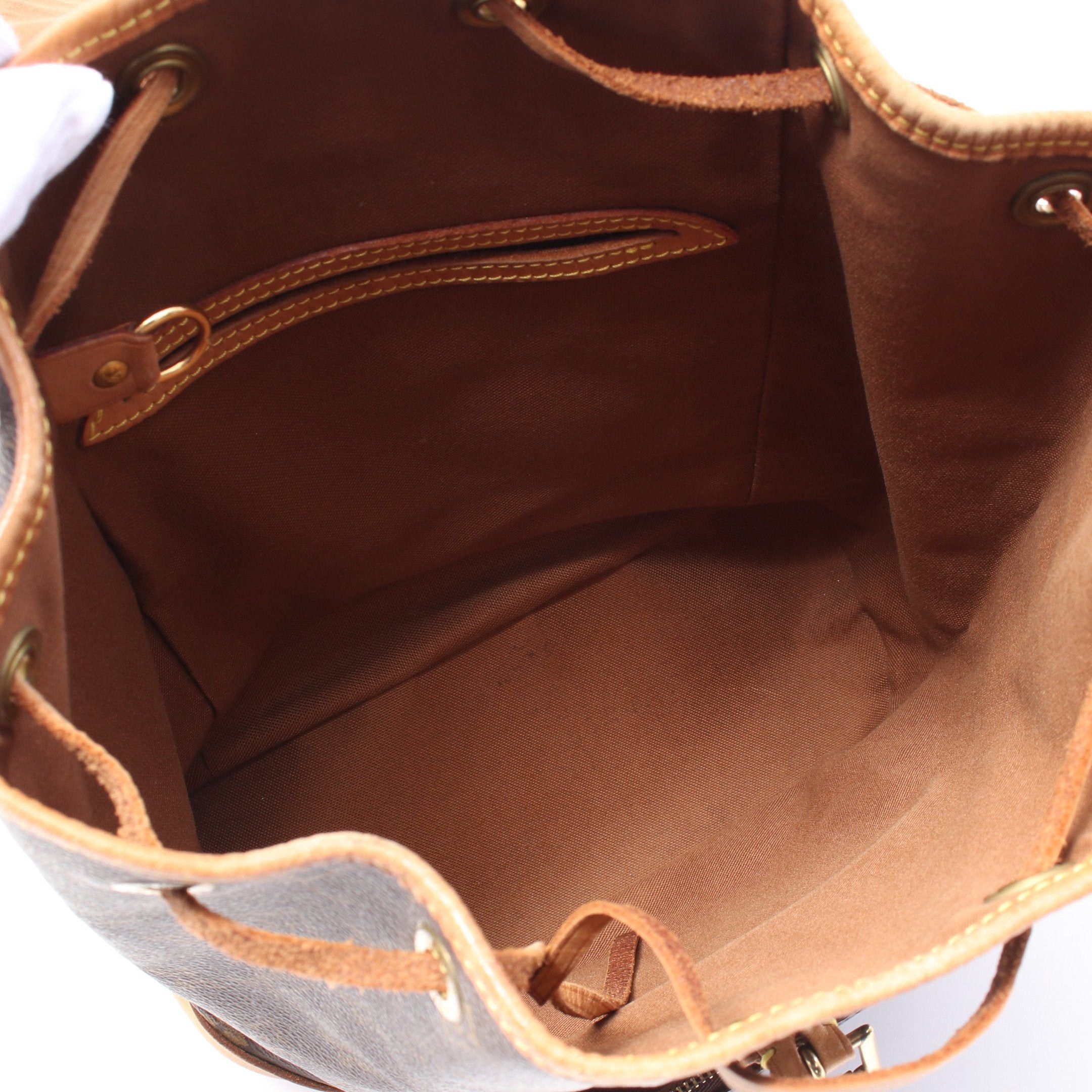 Louis Vuitton Louis Vuitton Montsouris Mm Monogram Backpack Rucksack Leather Brown Size ONE SIZE - 3 Thumbnail