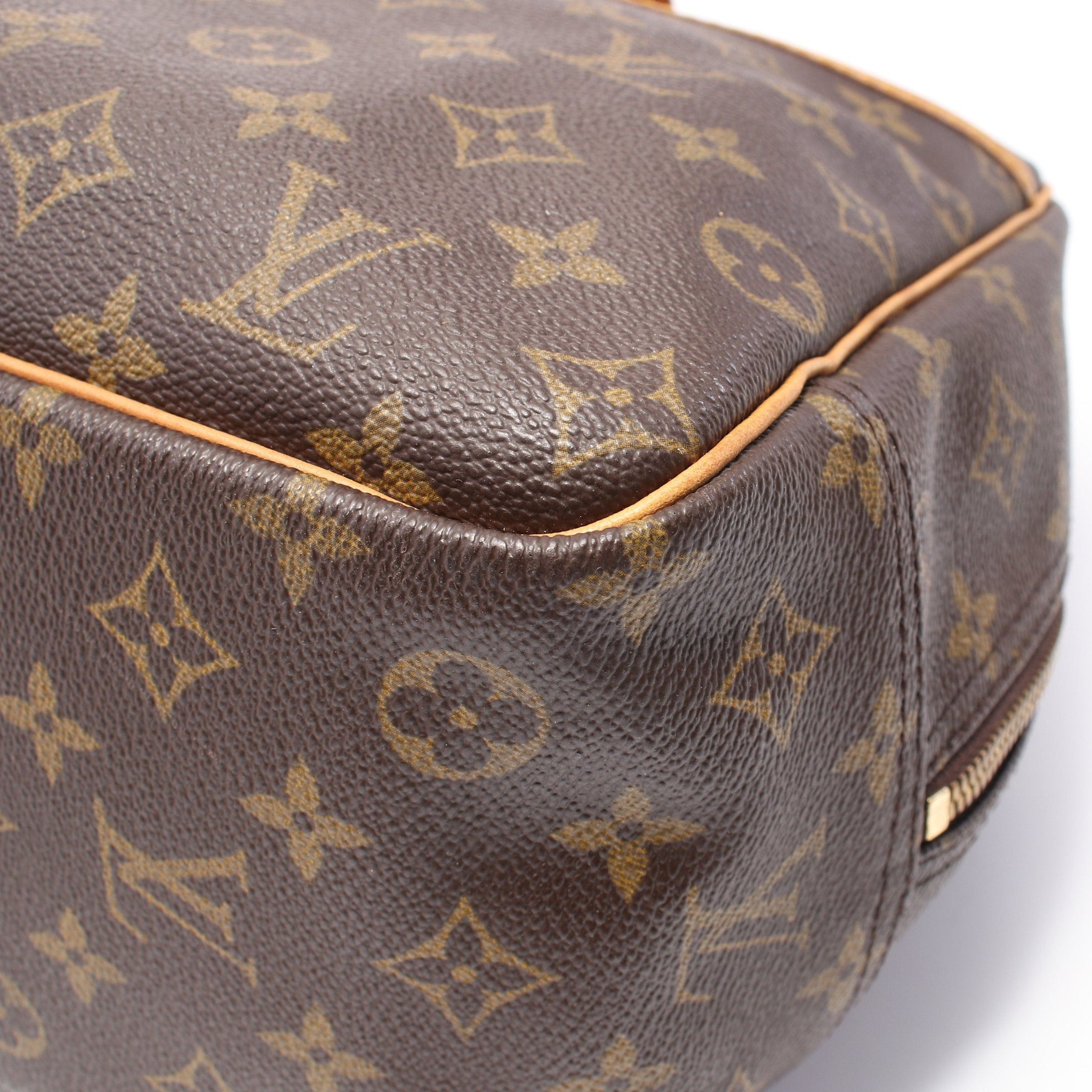 Louis Vuitton Louis Vuitton Deauville Bowling Vanity Monogram Handbag Leather Brown Size ONE SIZE - 12 Thumbnail
