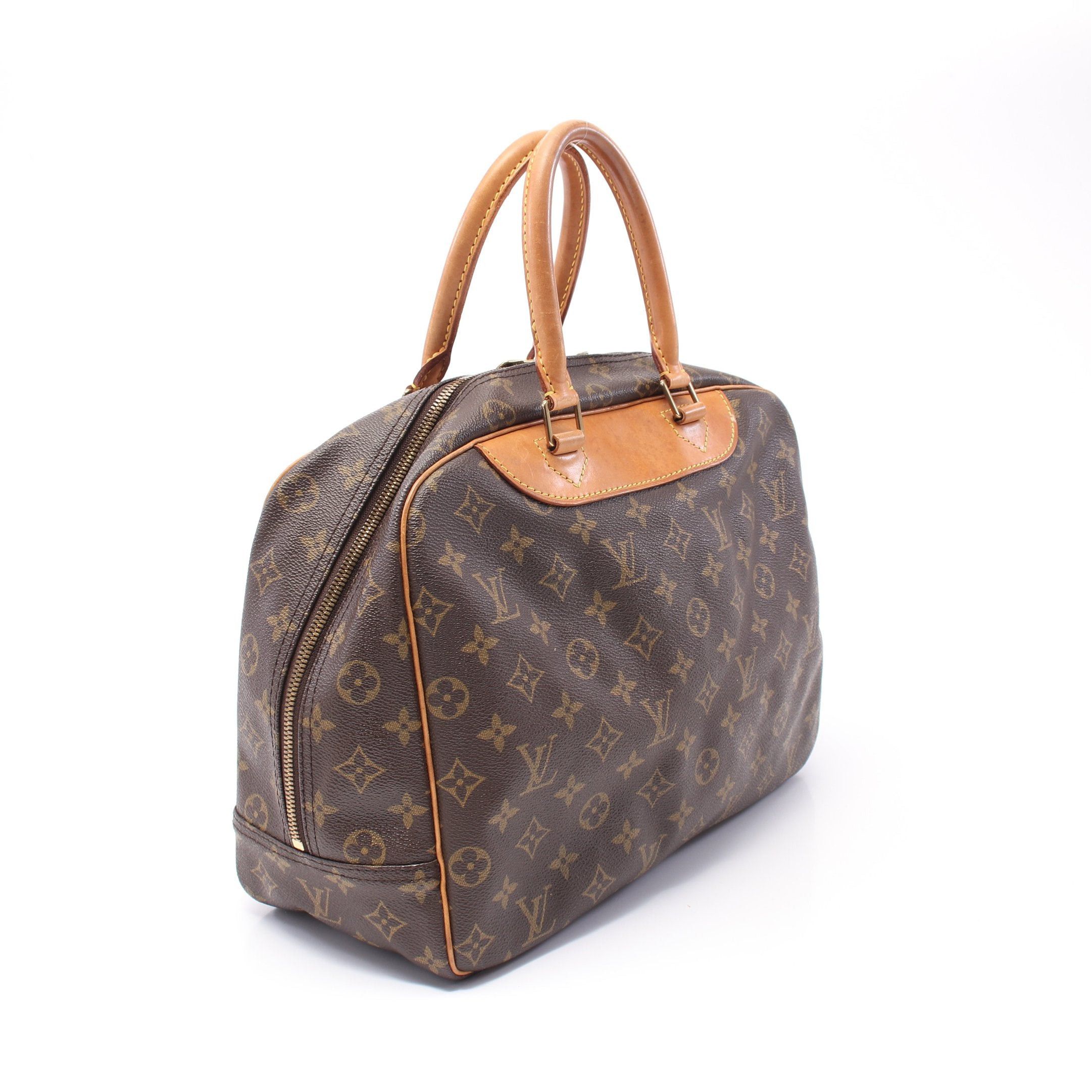 Louis Vuitton Louis Vuitton Deauville Bowling Vanity Monogram Handbag Leather Brown Size ONE SIZE - 2 Thumbnail