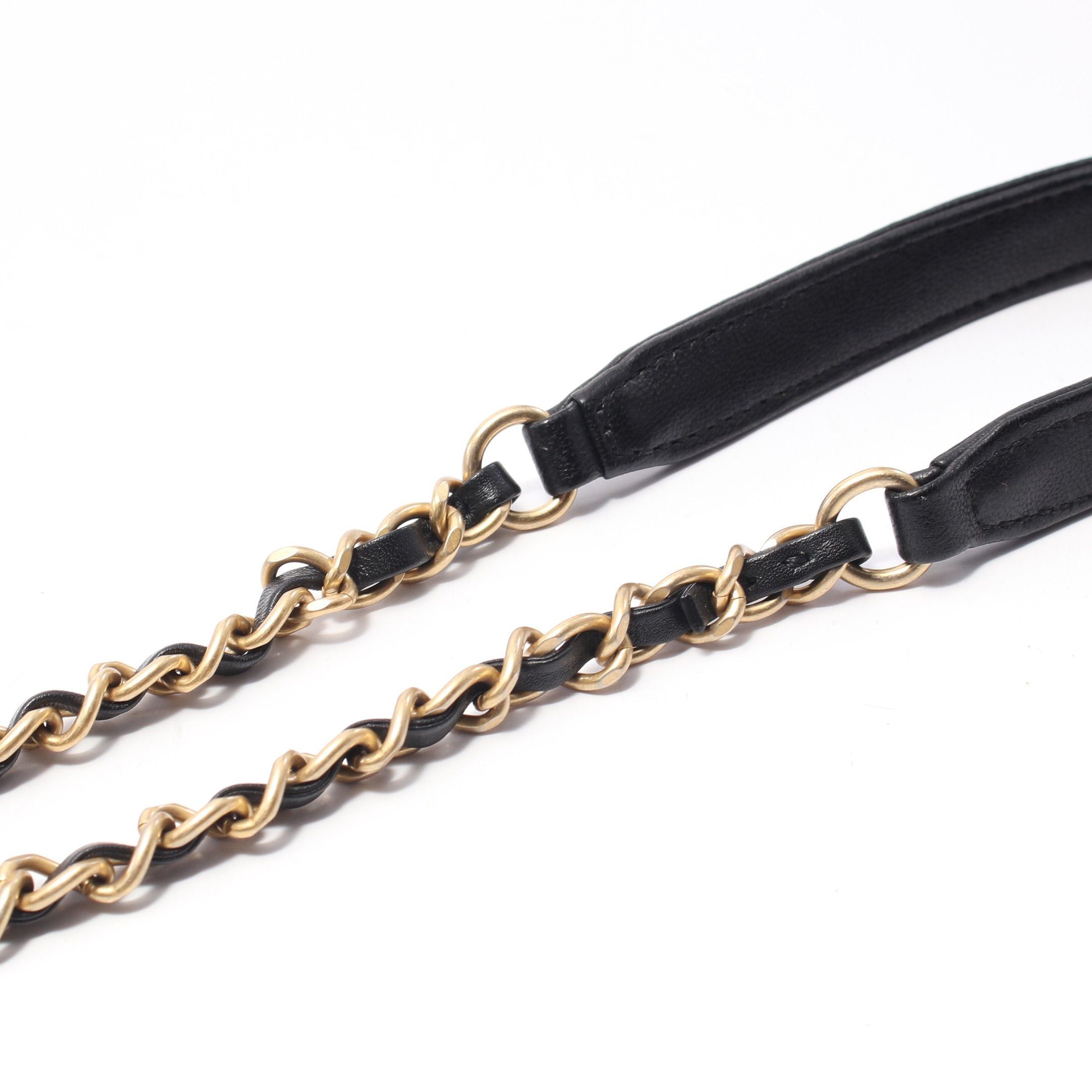 Chanel Chanel Matelasse Pearl Chain Shoulder Bag Lambskin Black Gold Hardware Size ONE SIZE - 11 Thumbnail