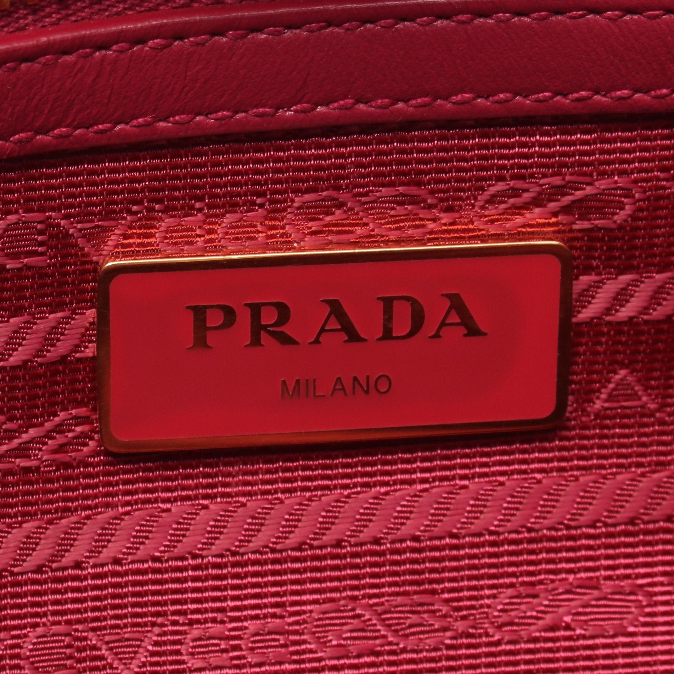 Prada Prada Tessuto Soft Ca Handbag Nylon Leather Pink Purple Size ONE SIZE - 4 Thumbnail