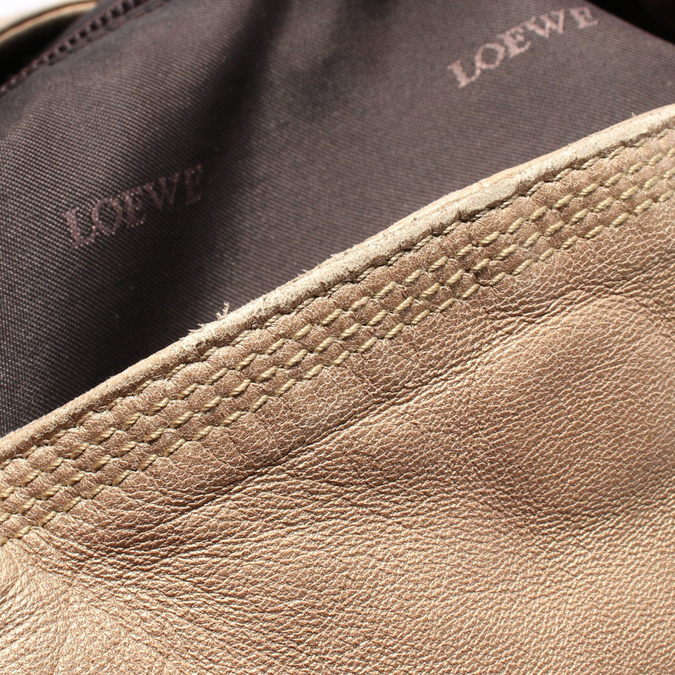 Loewe Loewe Nappa Aire Handbag Leather Gold Size ONE SIZE - 7 Thumbnail