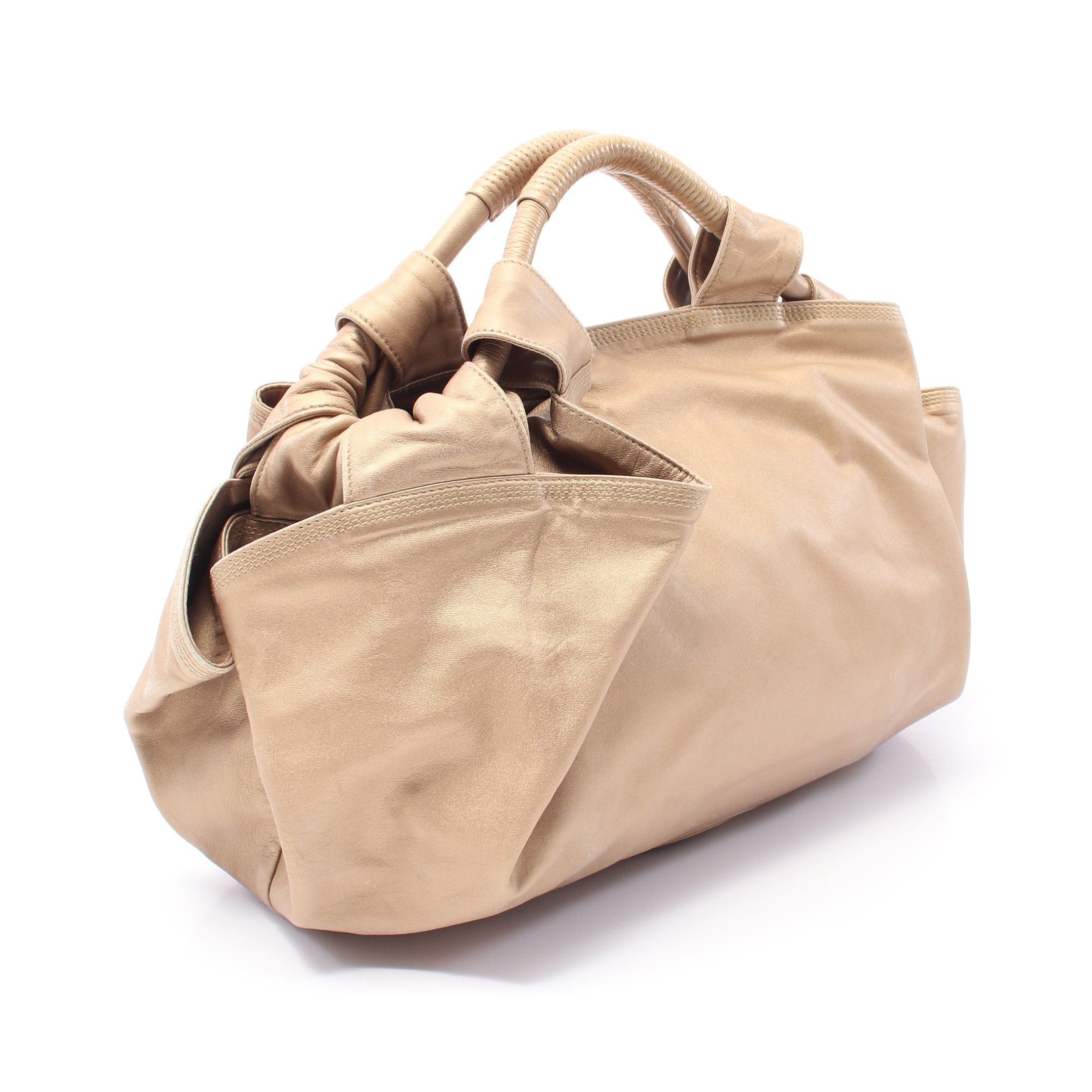 Loewe Loewe Nappa Aire Handbag Leather Gold Size ONE SIZE - 2 Thumbnail