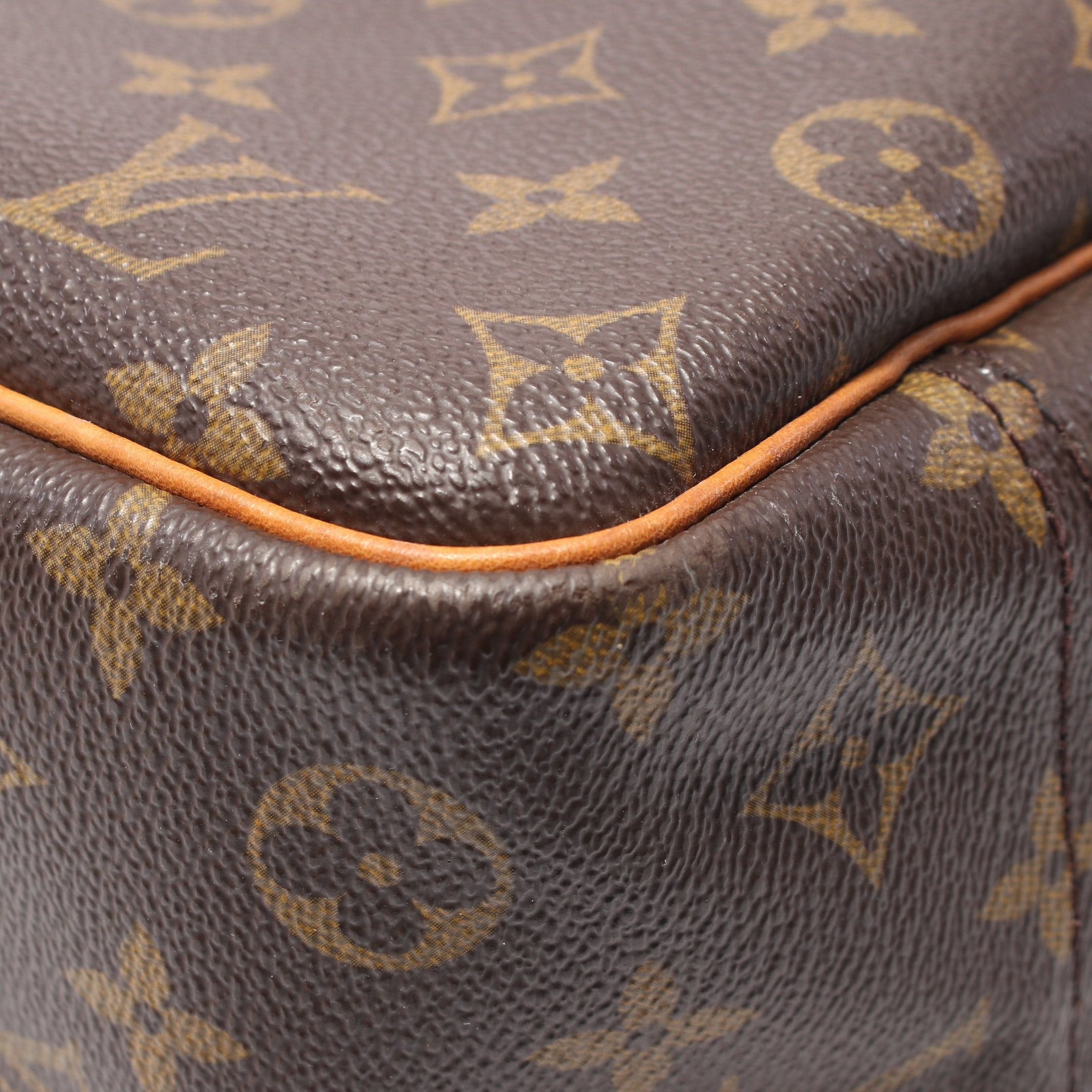 Louis Vuitton Louis Vuitton Deauville Bowling Vanity Monogram Handbag Leather Brown Size ONE SIZE - 13 Thumbnail