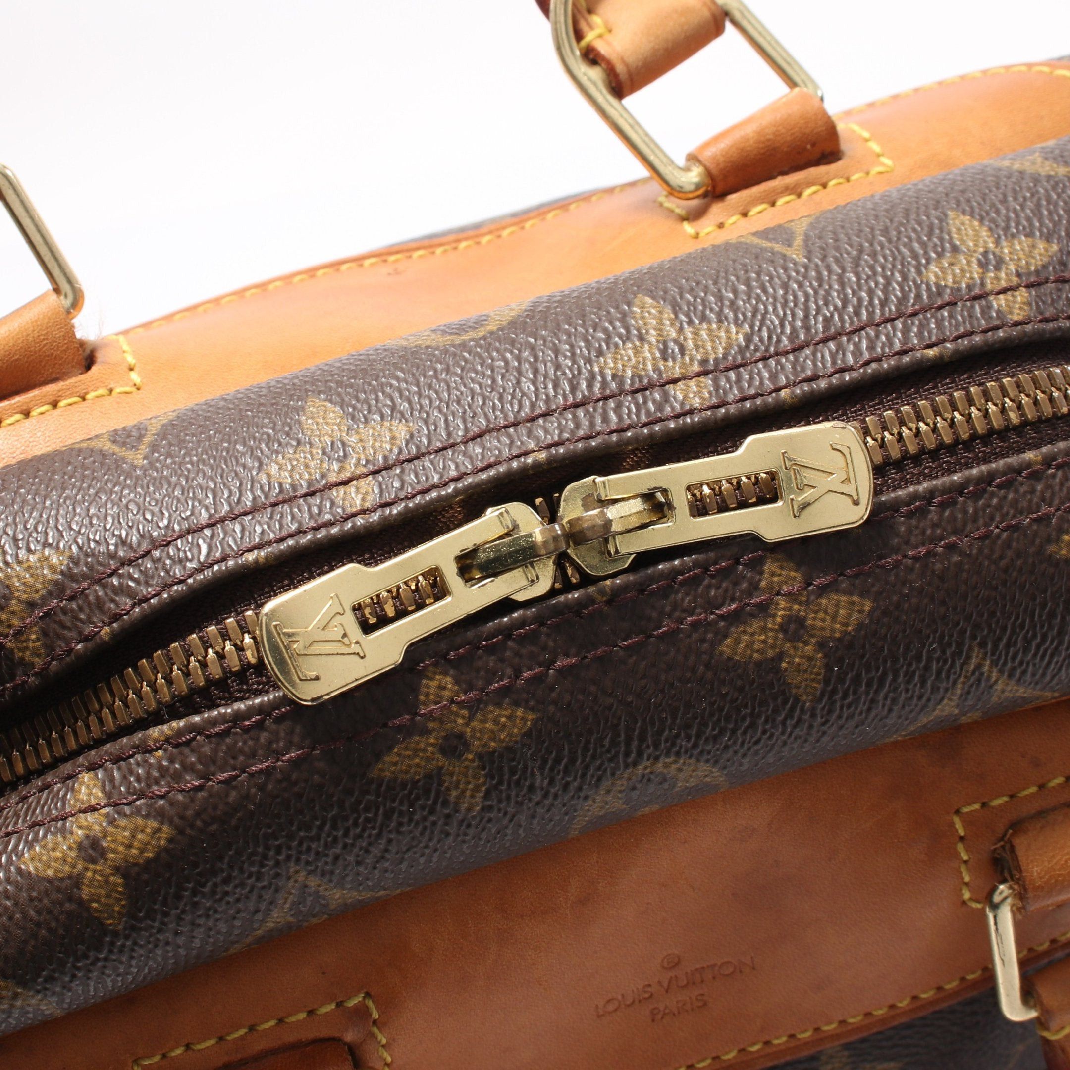Louis Vuitton Louis Vuitton Deauville Bowling Vanity Monogram Handbag Leather Brown Size ONE SIZE - 11 Thumbnail