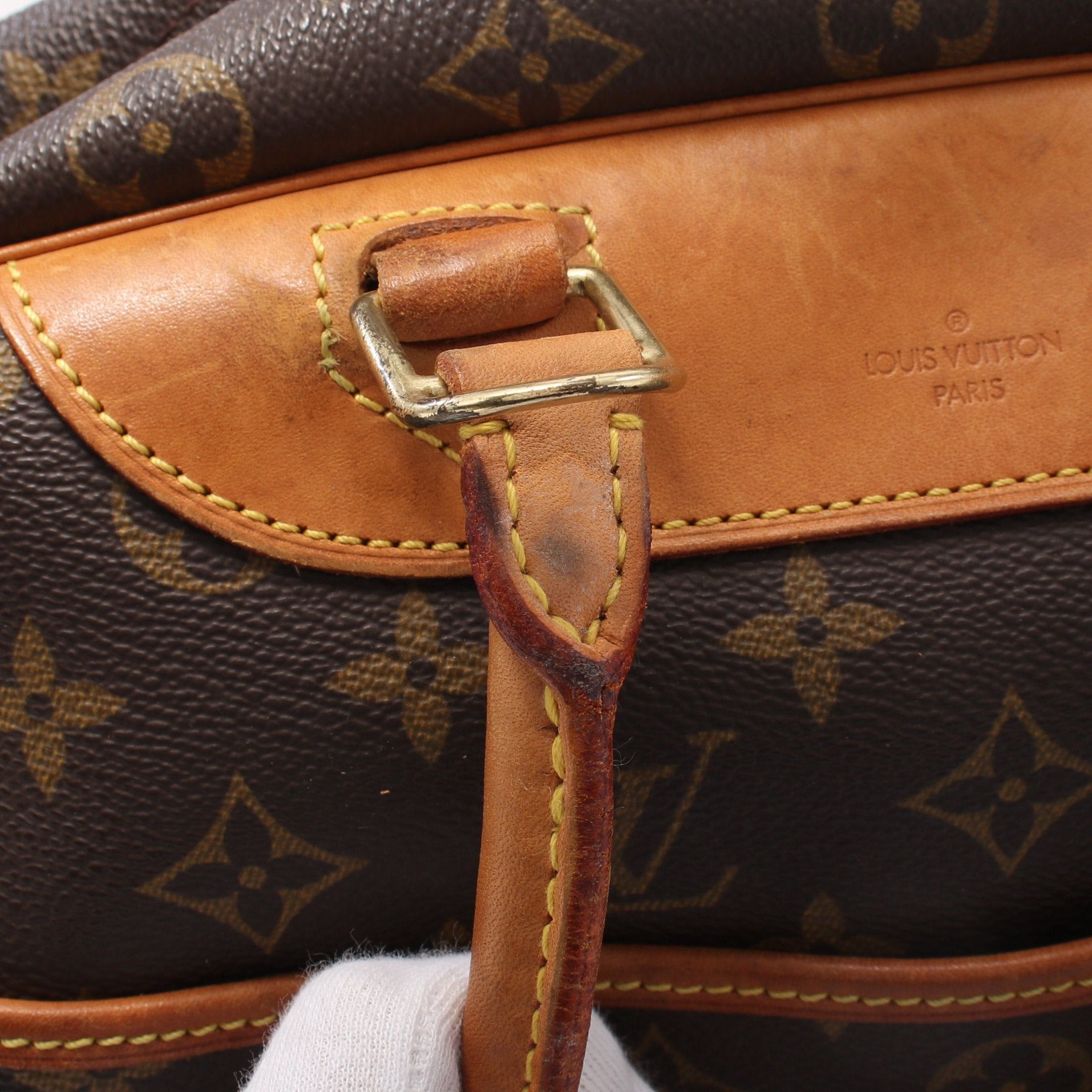Louis Vuitton Louis Vuitton Deauville Bowling Vanity Monogram Handbag Leather Brown Size ONE SIZE - 12 Thumbnail