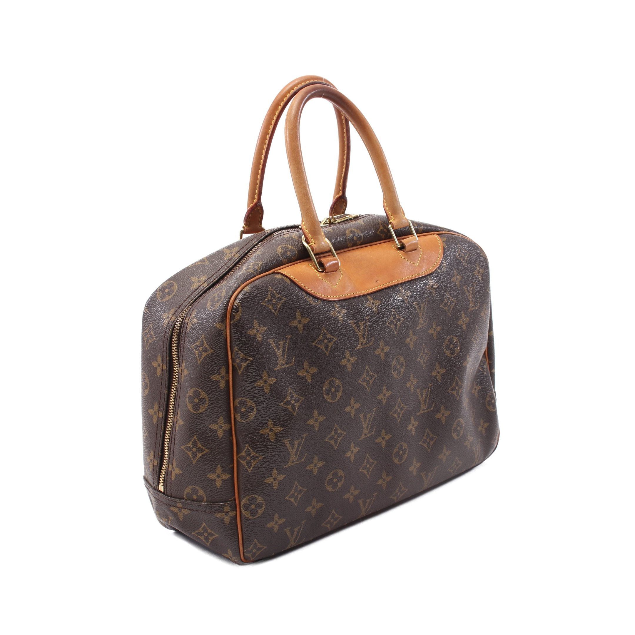 Louis Vuitton Louis Vuitton Deauville Bowling Vanity Monogram Handbag Leather Brown Size ONE SIZE - 2 Thumbnail