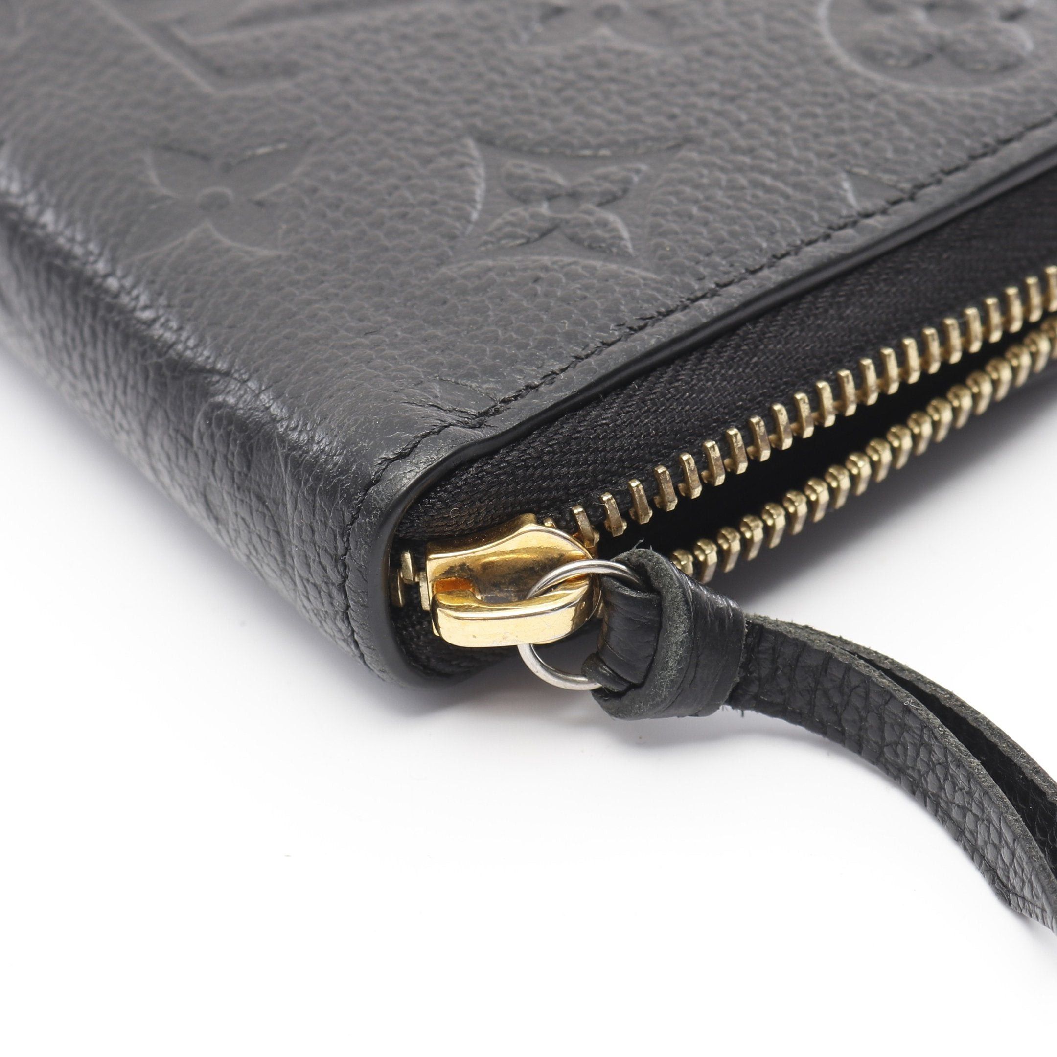 Louis Vuitton Louis Vuitton Portefeuil Clemence Monogram Empreinte Noir Round Zipper Long Wallet Leather Black Size ONE SIZE - 8 Thumbnail