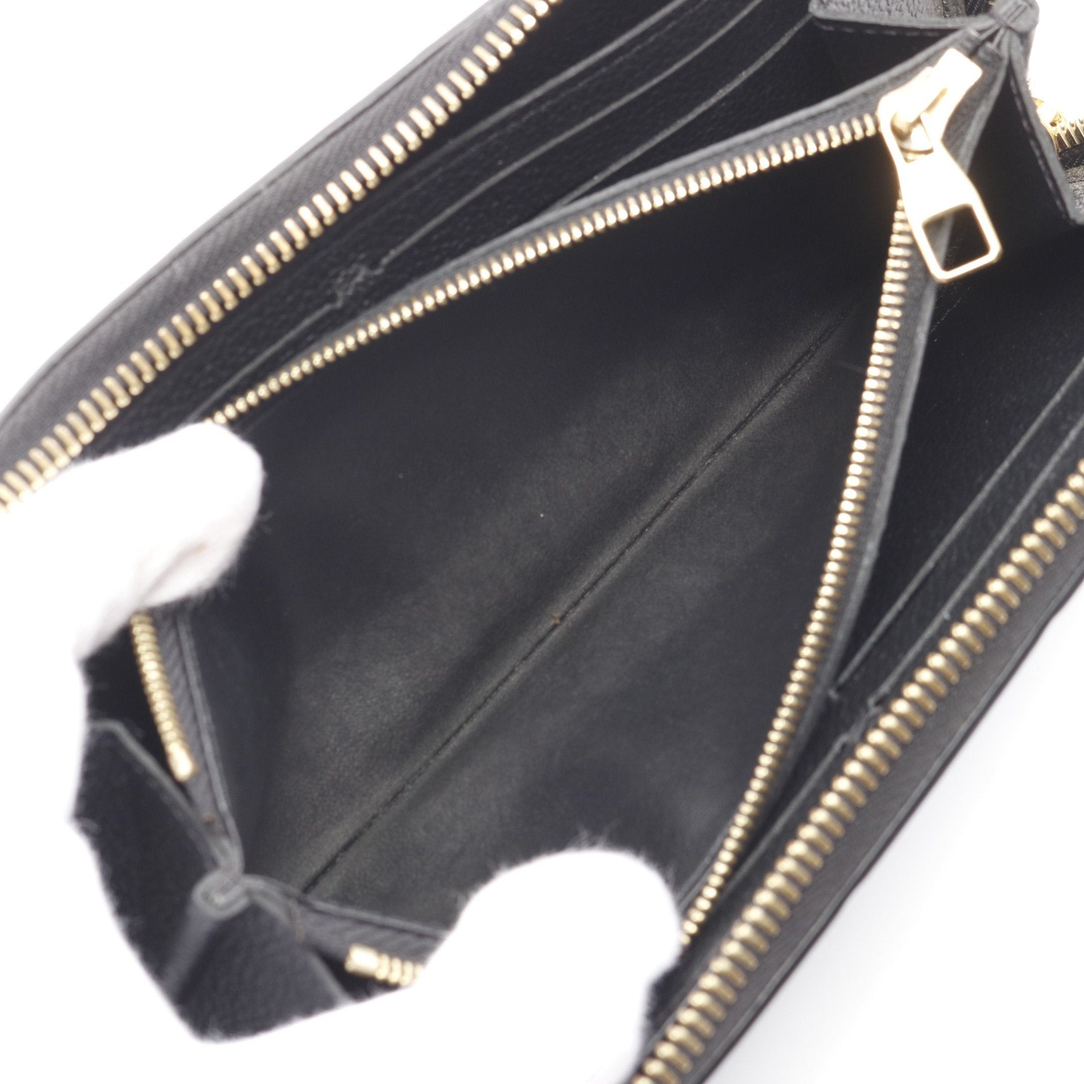 Louis Vuitton Louis Vuitton Portefeuil Clemence Monogram Empreinte Noir Round Zipper Long Wallet Leather Black Size ONE SIZE - 6 Thumbnail
