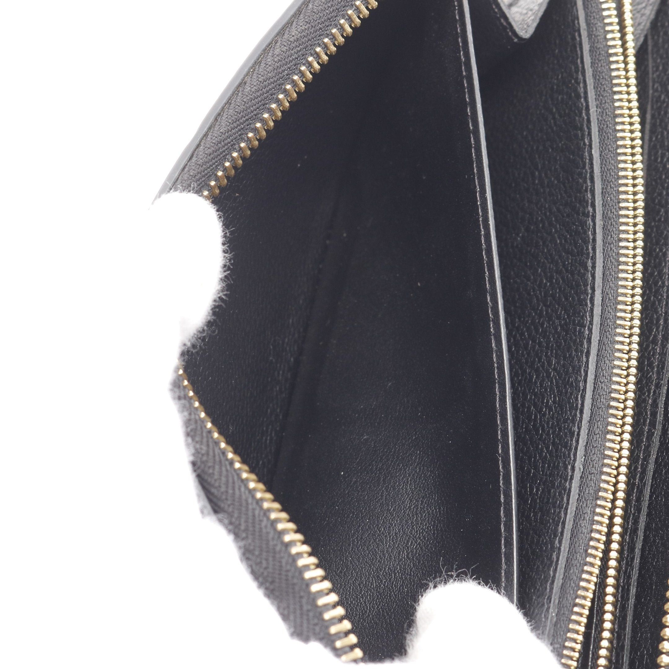 Louis Vuitton Louis Vuitton Portefeuil Clemence Monogram Empreinte Noir Round Zipper Long Wallet Leather Black Size ONE SIZE - 7 Thumbnail