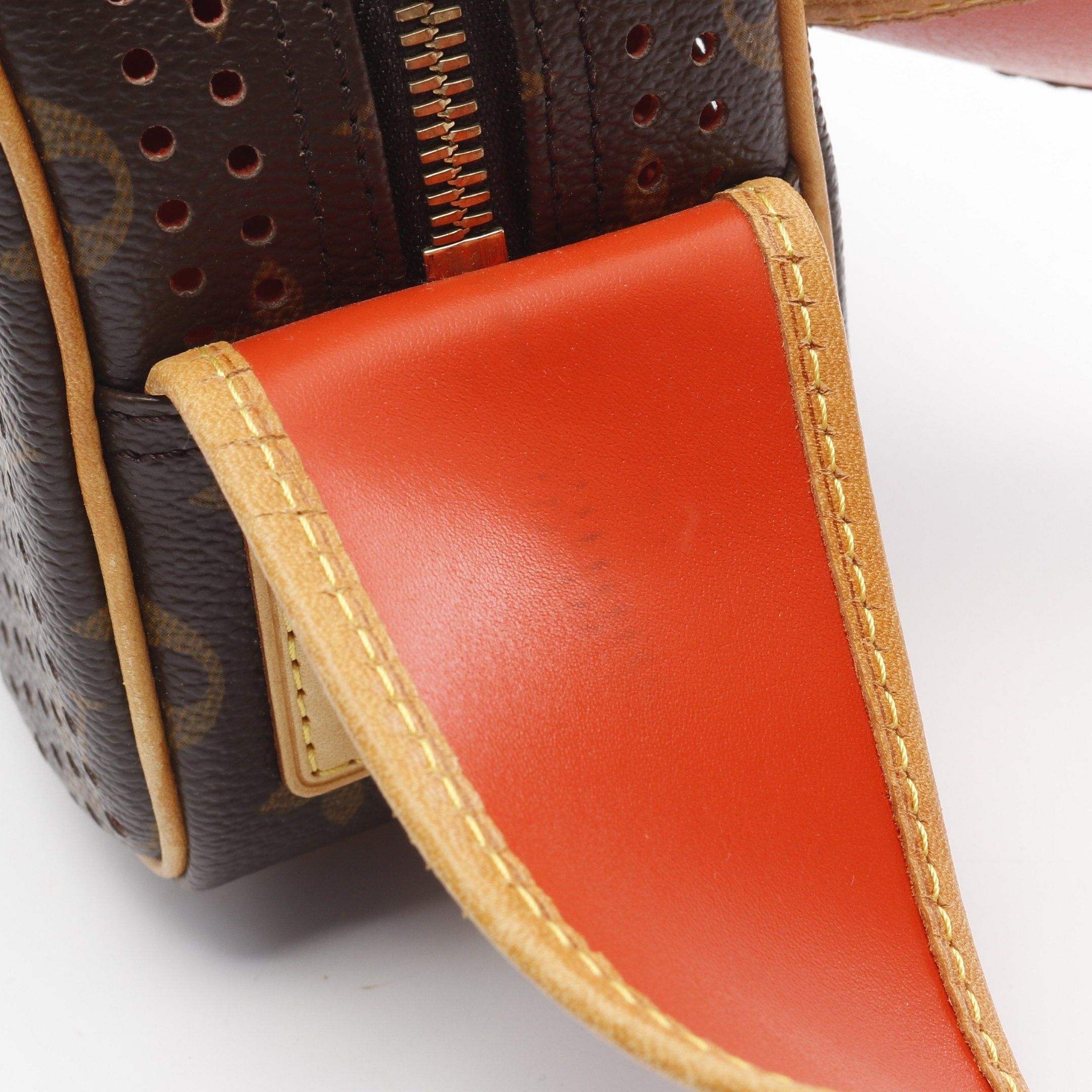 Louis Vuitton Louis Vuitton Mini Trocadero Monogram Perfo Orange Shoulder Bag Leather Brown Size ONE SIZE - 12 Thumbnail