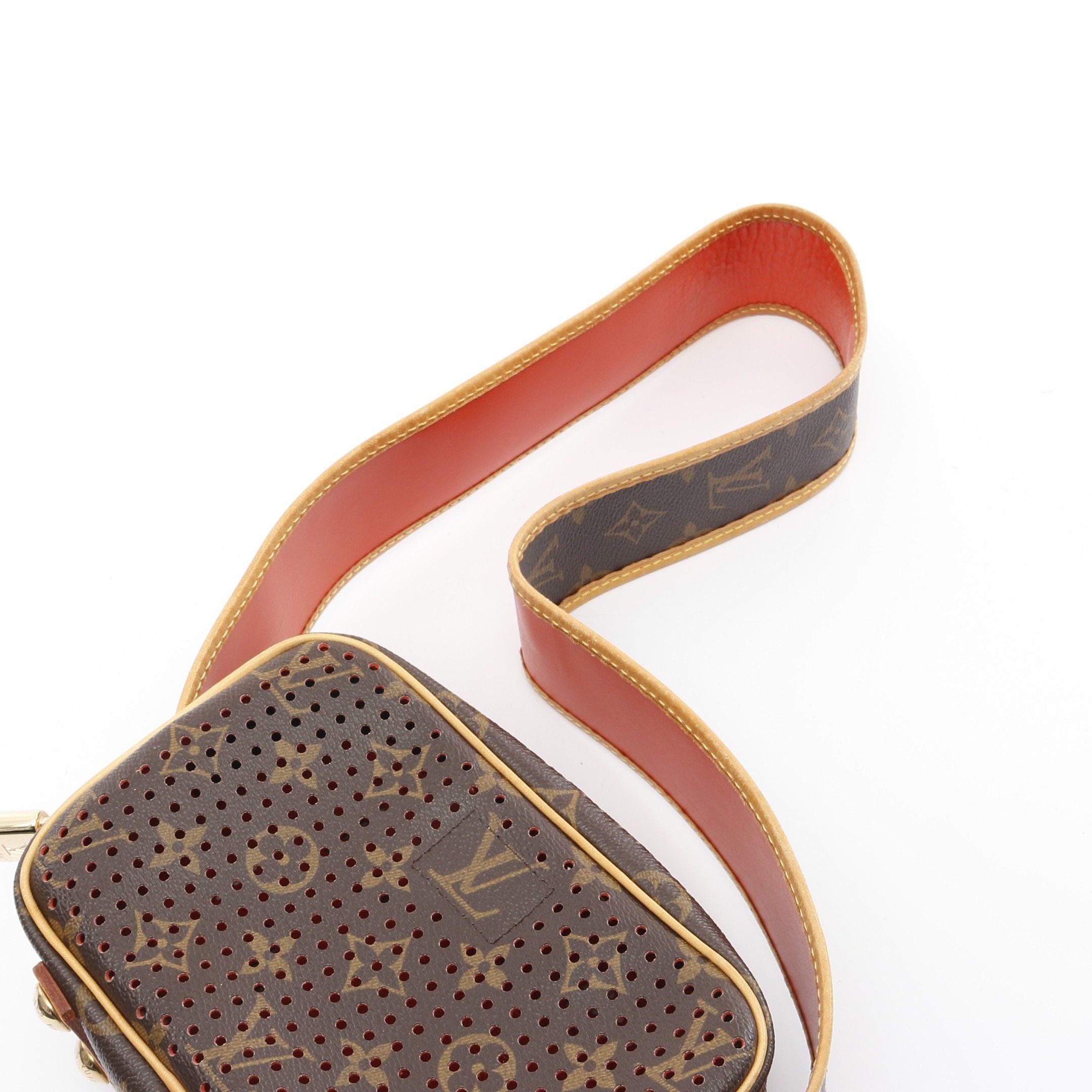 Louis Vuitton Louis Vuitton Mini Trocadero Monogram Perfo Orange Shoulder Bag Leather Brown Size ONE SIZE - 10 Thumbnail