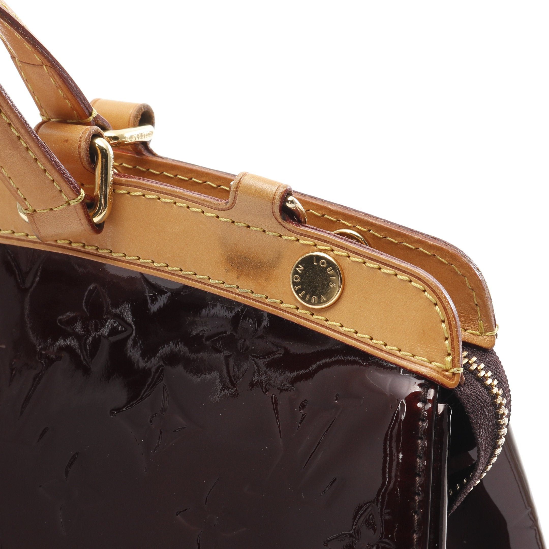 Louis Vuitton Louis Vuitton Blair Mm Monogram Vernis Amarante Handbag Leather Dark Purple Size ONE SIZE - 7 Thumbnail
