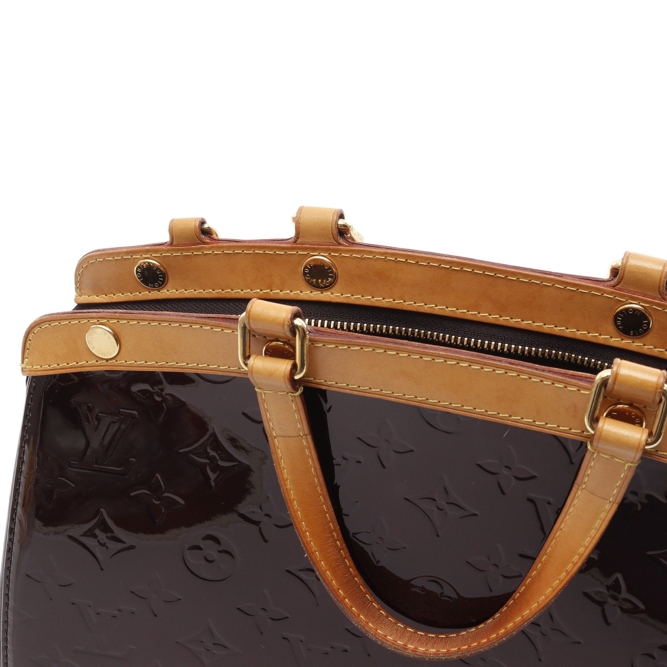 Louis Vuitton Louis Vuitton Blair Mm Monogram Vernis Amarante Handbag Leather Dark Purple Size ONE SIZE - 8 Thumbnail