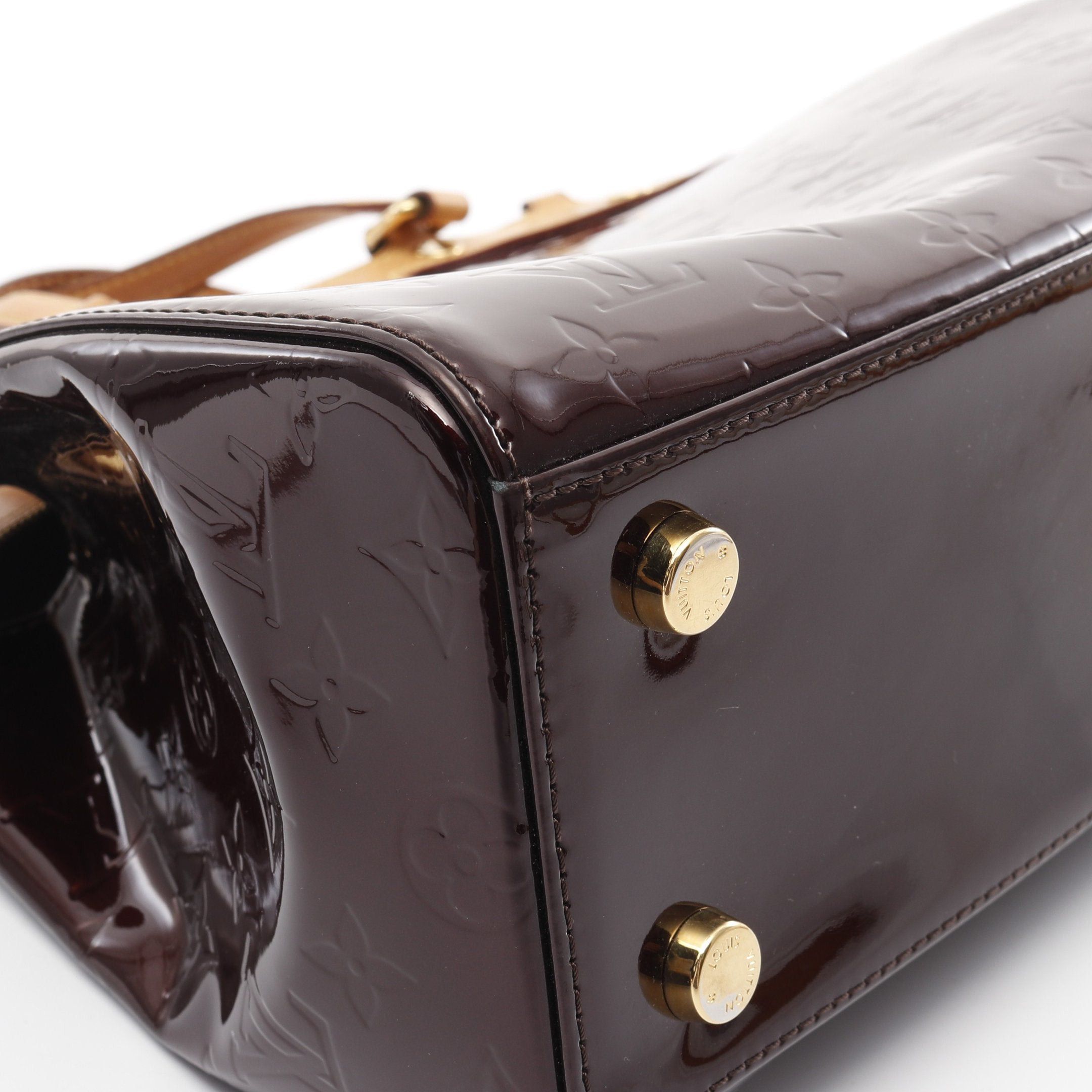 Louis Vuitton Louis Vuitton Blair Mm Monogram Vernis Amarante Handbag Leather Dark Purple Size ONE SIZE - 6 Thumbnail
