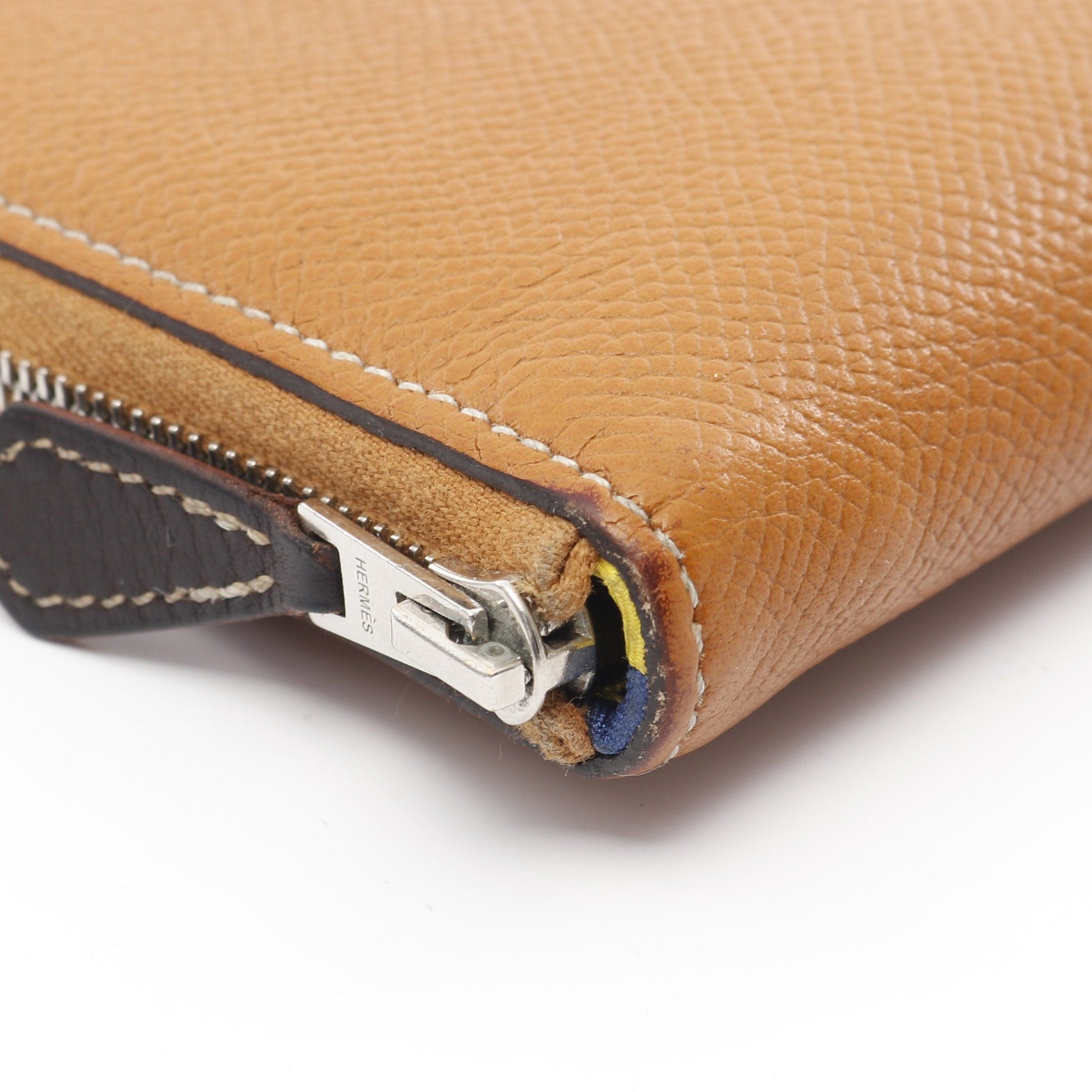 Hermes Hermes Azap Long Silk In Gold Round Zipper Wallet Veau Epsom Light Brown Silver Hardware X Stamp Size ONE SIZE - 9 Thumbnail