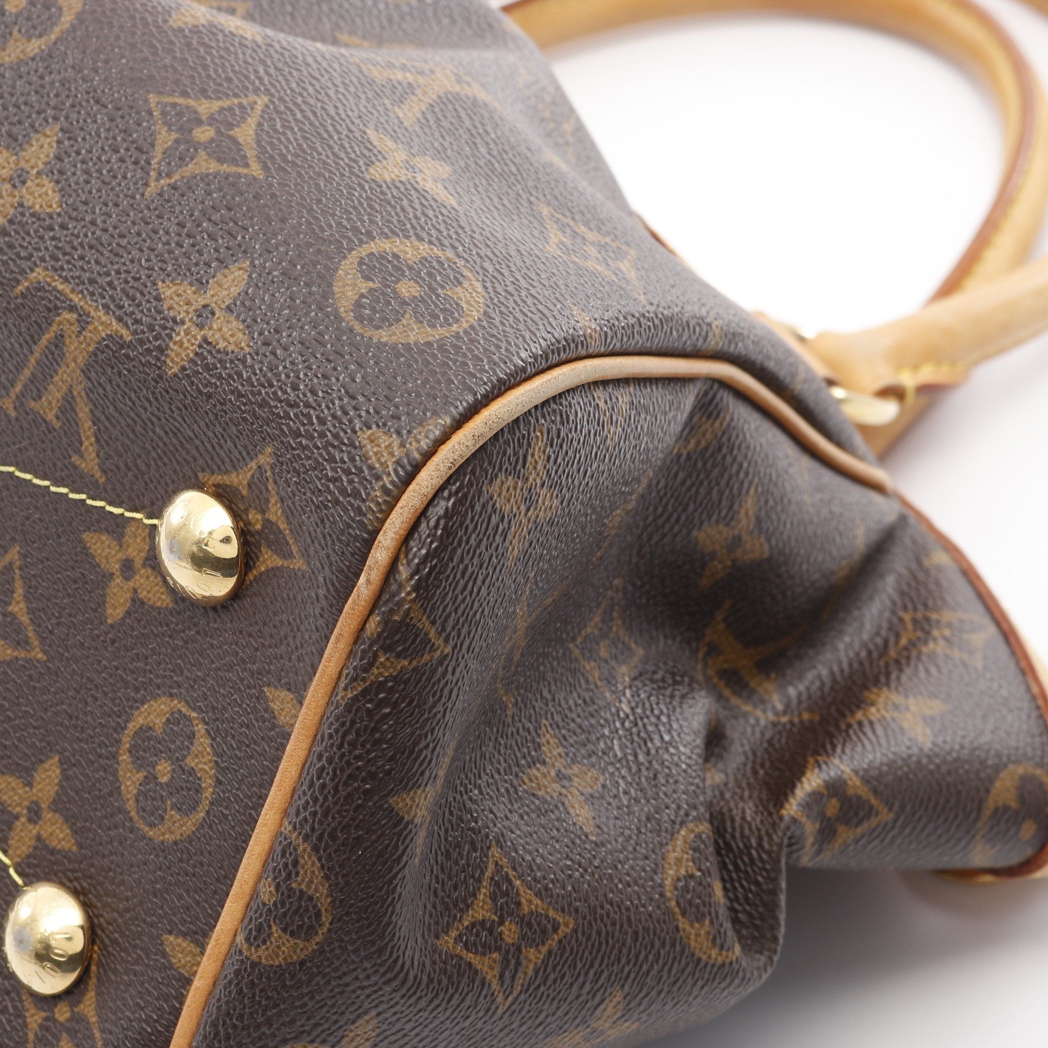 Louis Vuitton Louis Vuitton Tivoli Pm Monogram Handbag Leather Brown Size ONE SIZE - 7 Thumbnail