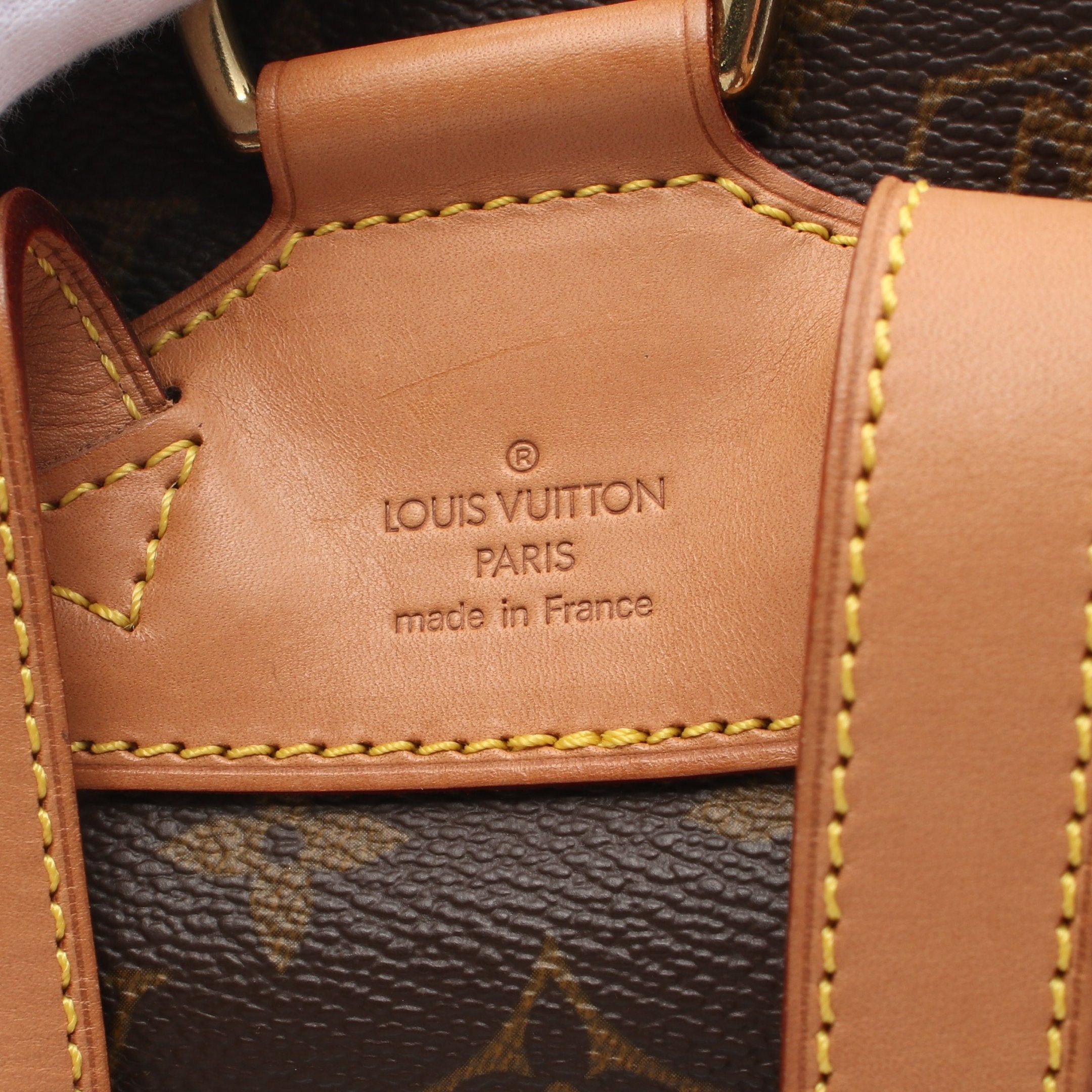 Louis Vuitton Louis Vuitton Montsouris Mm Monogram Backpack Rucksack Leather Brown Size ONE SIZE - 4 Thumbnail