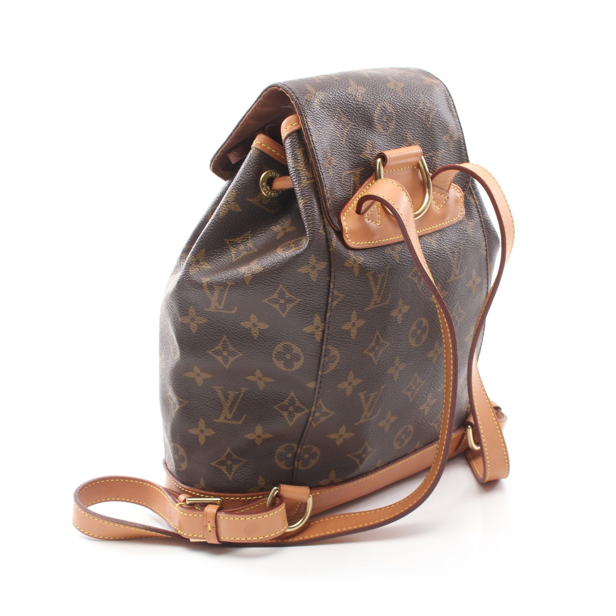 Louis Vuitton Louis Vuitton Montsouris Mm Monogram Backpack Rucksack Leather Brown Size ONE SIZE - 2 Thumbnail