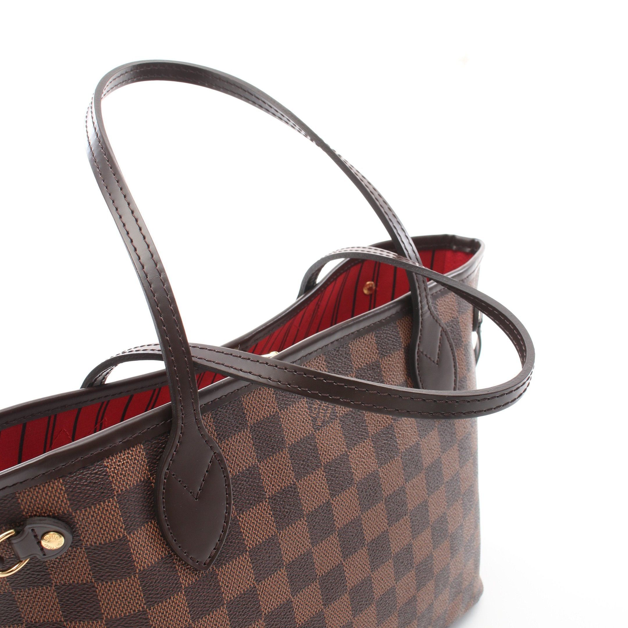 Louis Vuitton Louis Vuitton Neverfull Pm Damier Ebene Handbag Tote Bag Leather Brown Size ONE SIZE - 8 Thumbnail