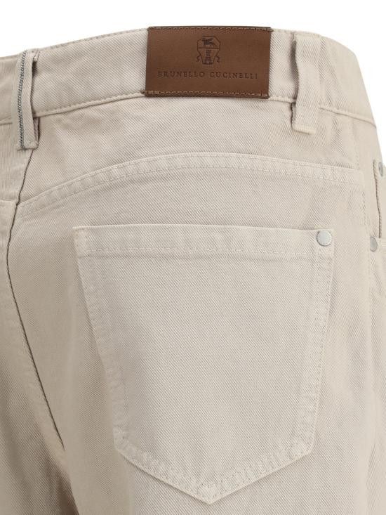 Brunello Cucinelli BRUNELLO CUCINELLI Women Denim Pants M0H81P5758 C7192 BEIGE Size 30" / US 8 / IT 44 - 3 Thumbnail