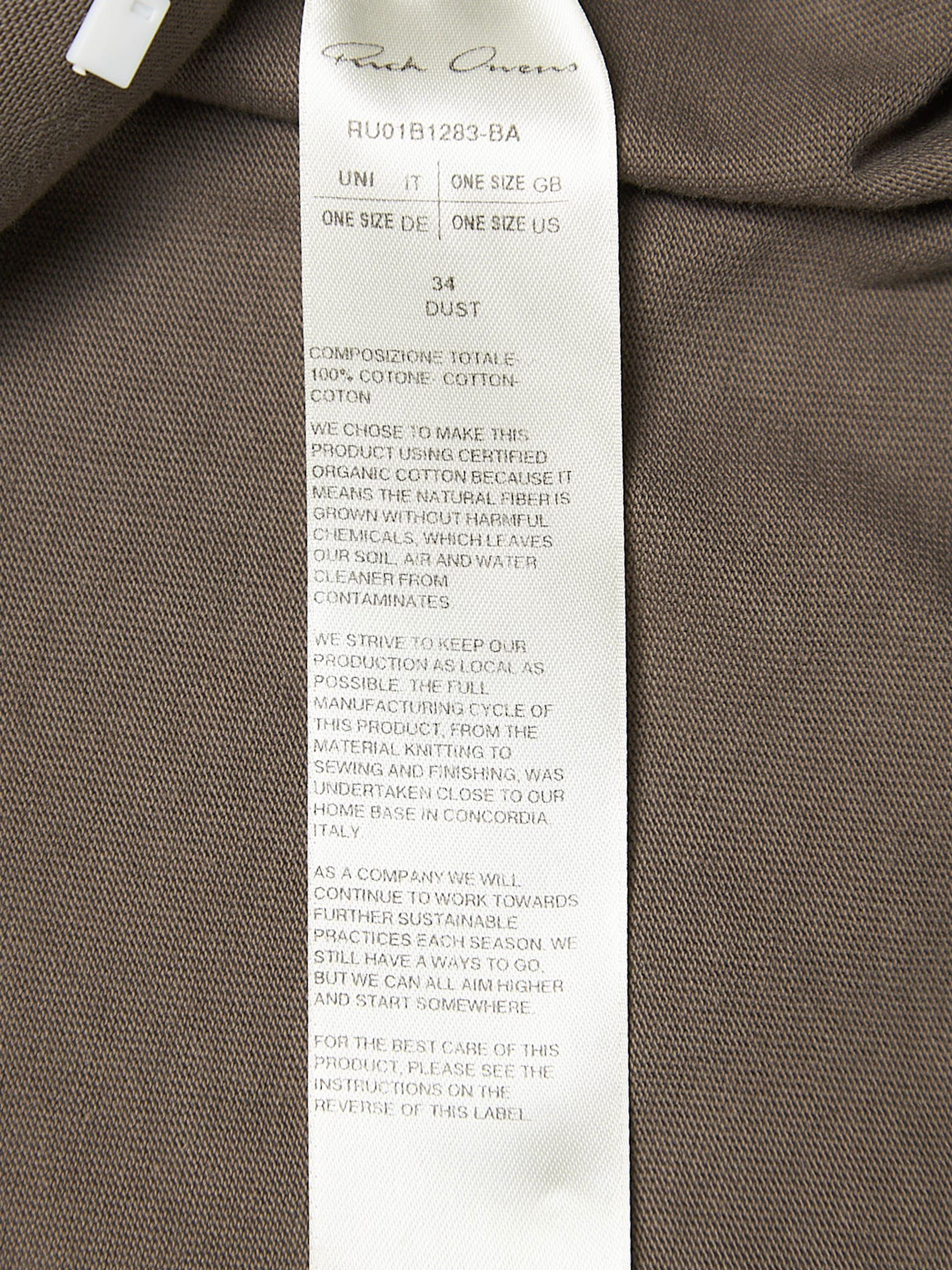 Rick Owens Dust Tommy Cotton T-Shirt Size US XL / EU 56 / 4 - 4 Thumbnail