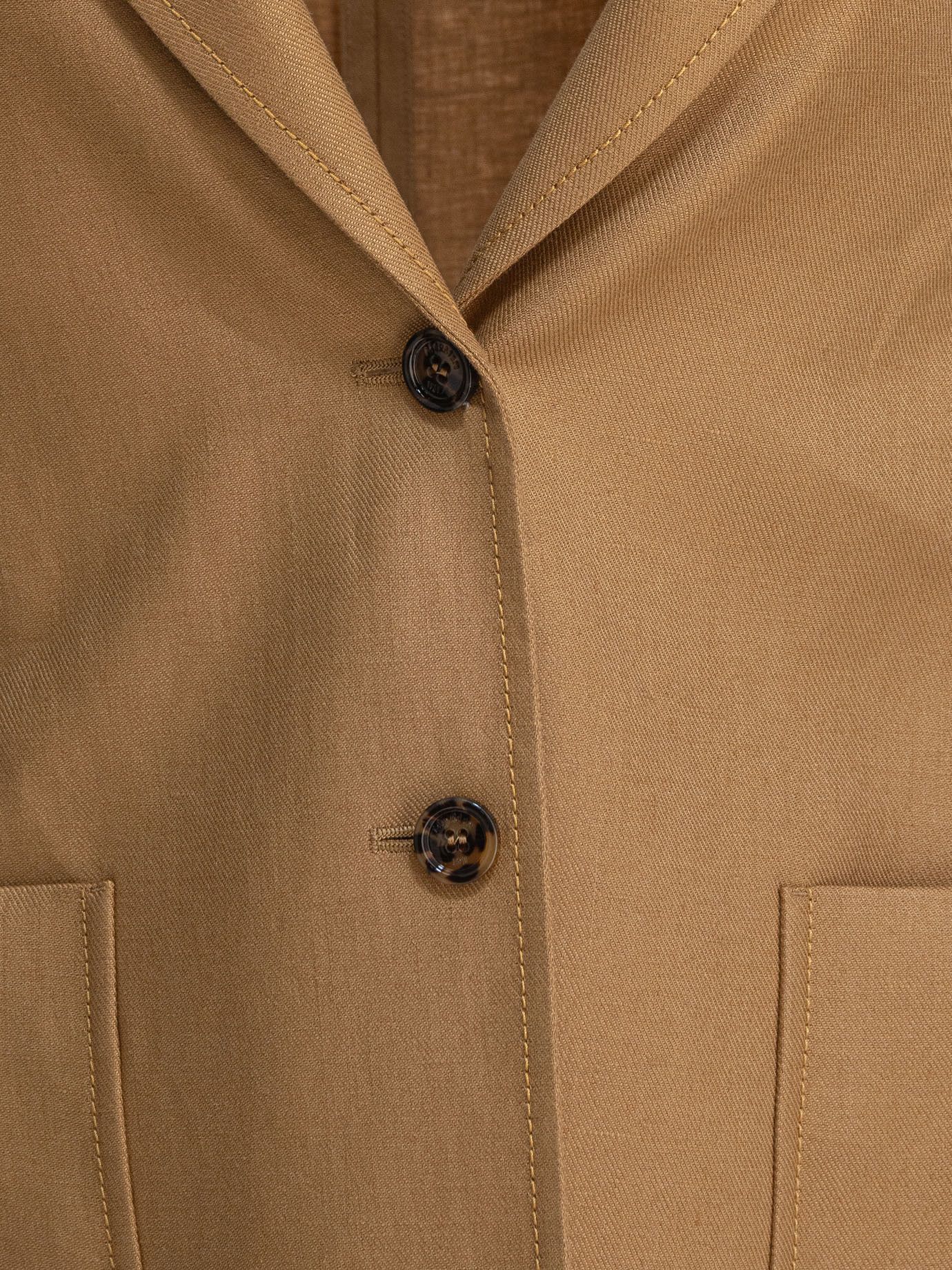 Max Mara Single-Breasted Linen Blazer Size M / US 6-8 / IT 42-44 - 3 Thumbnail
