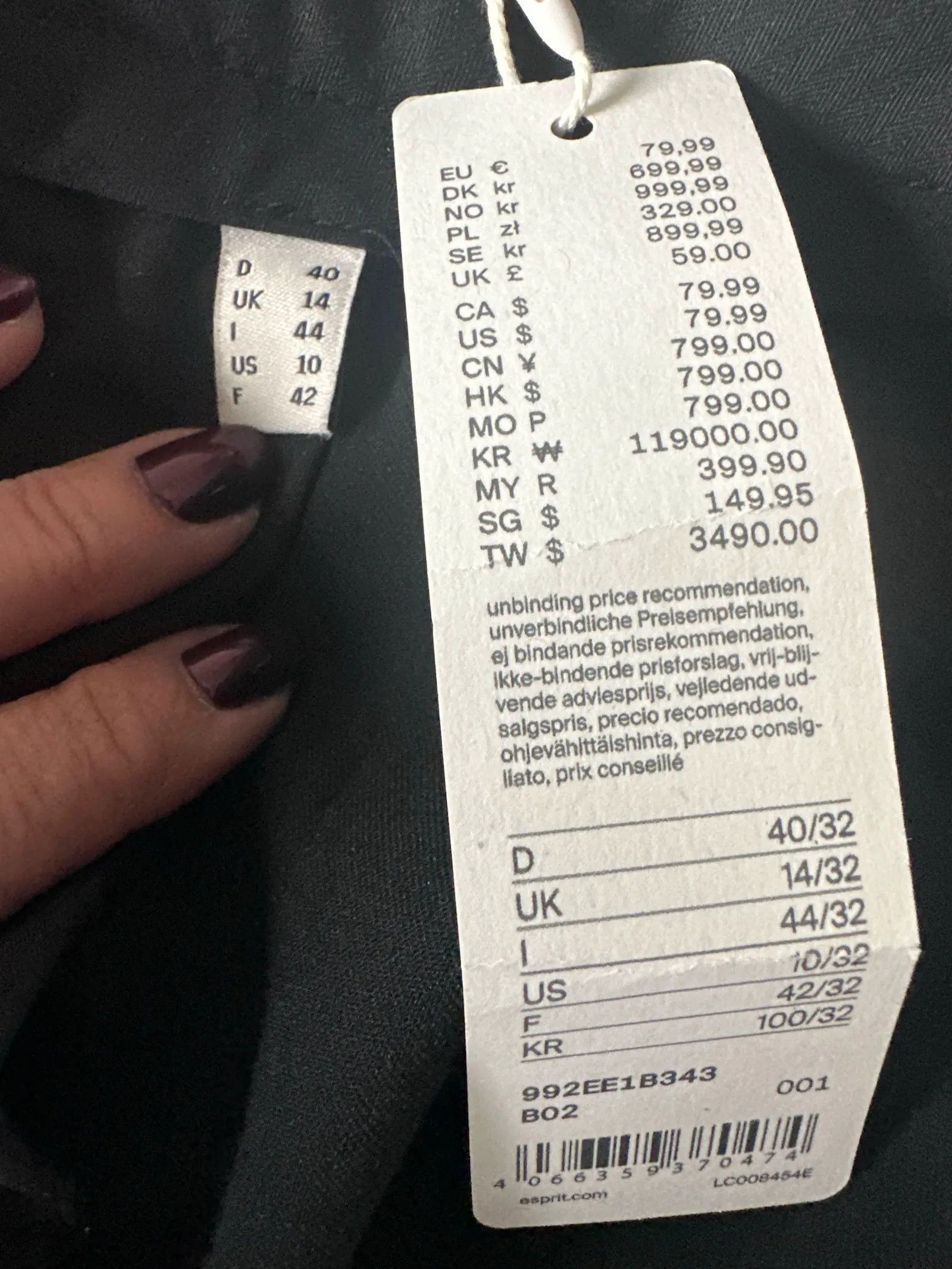 Esprit Esprit Pants Size 30" / US 8 / IT 44 - 4 Thumbnail