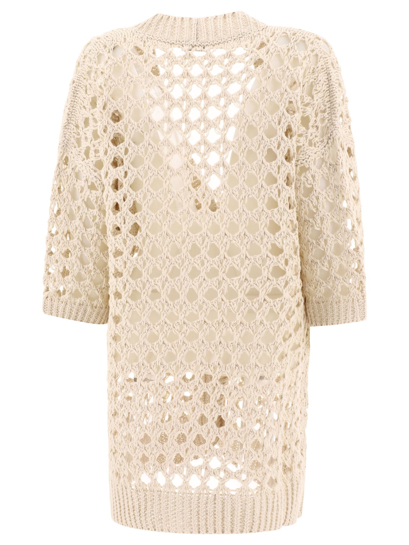 Brunello Cucinelli Juta And Cotton Mesh Cardigan Size S / US 4 / IT 40 - 2 Thumbnail