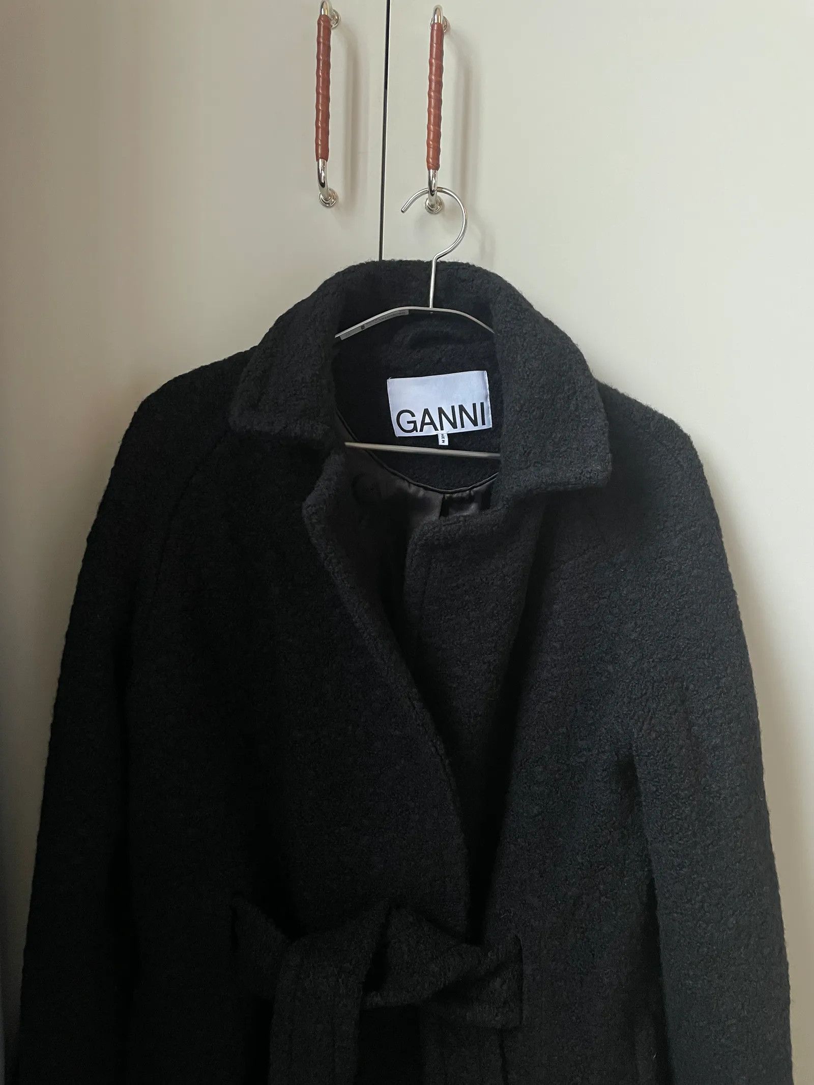 Ganni Ganni Fenn Bouclé Wool-Blend Coat Size XS / US 0-2 / IT 36-38 - 3 Thumbnail