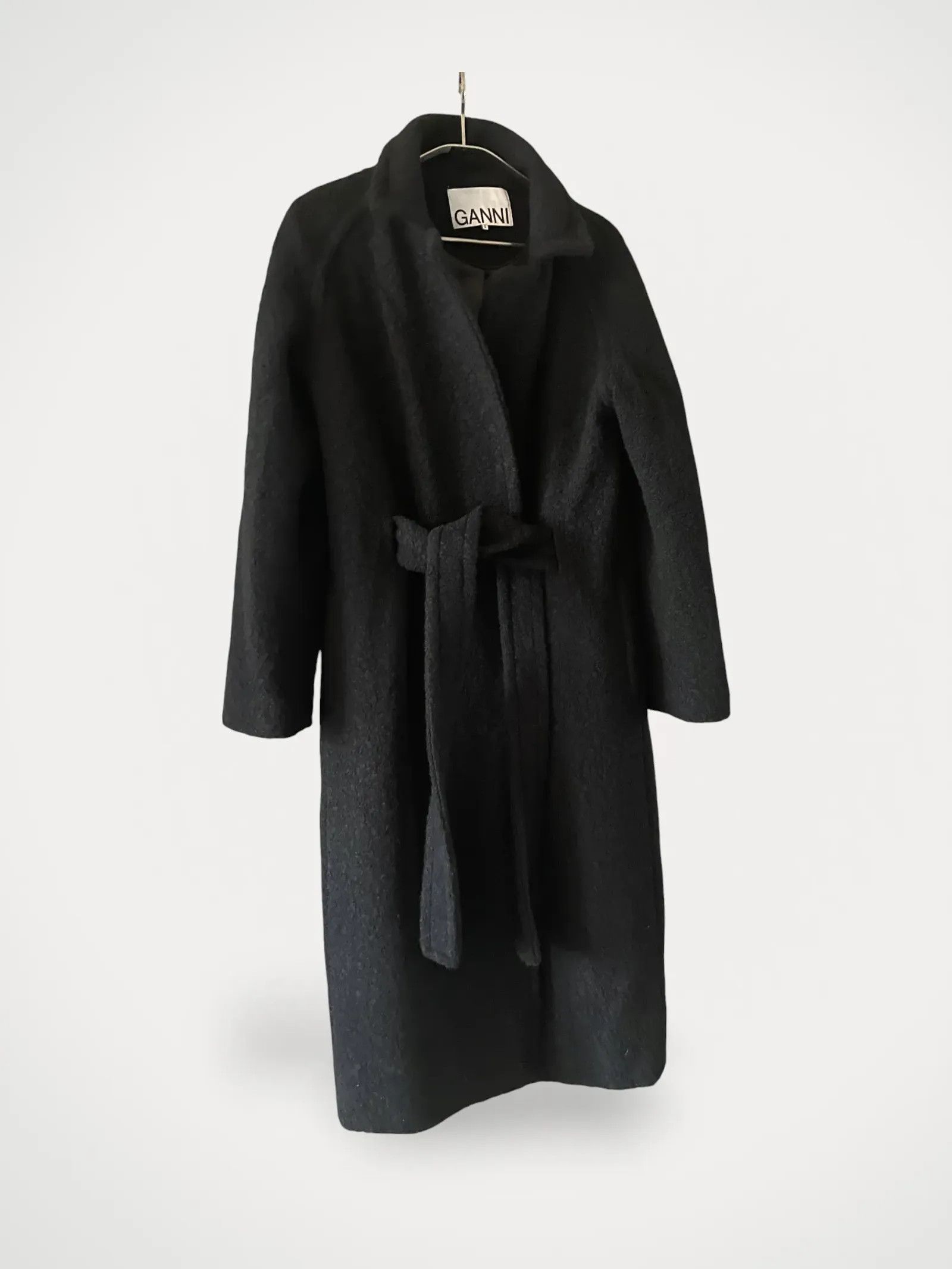 Ganni Ganni Fenn Bouclé Wool-Blend Coat Size XS / US 0-2 / IT 36-38 - 2 Thumbnail