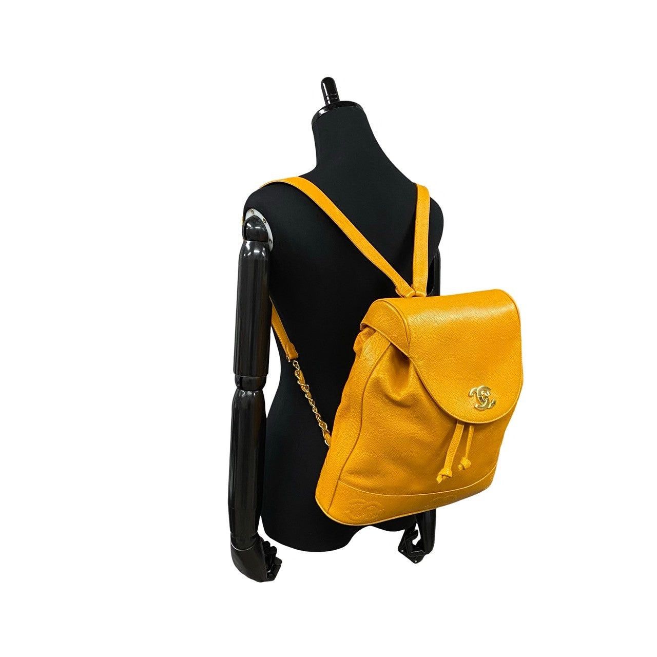Chanel Chanel Backpack Yellow Leather Size ONE SIZE - 2 Thumbnail
