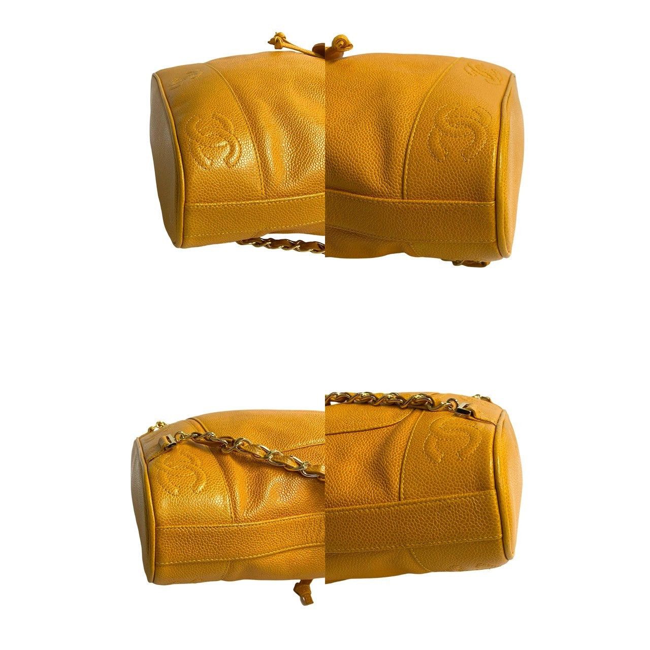 Chanel Chanel Backpack Yellow Leather Size ONE SIZE - 6 Thumbnail