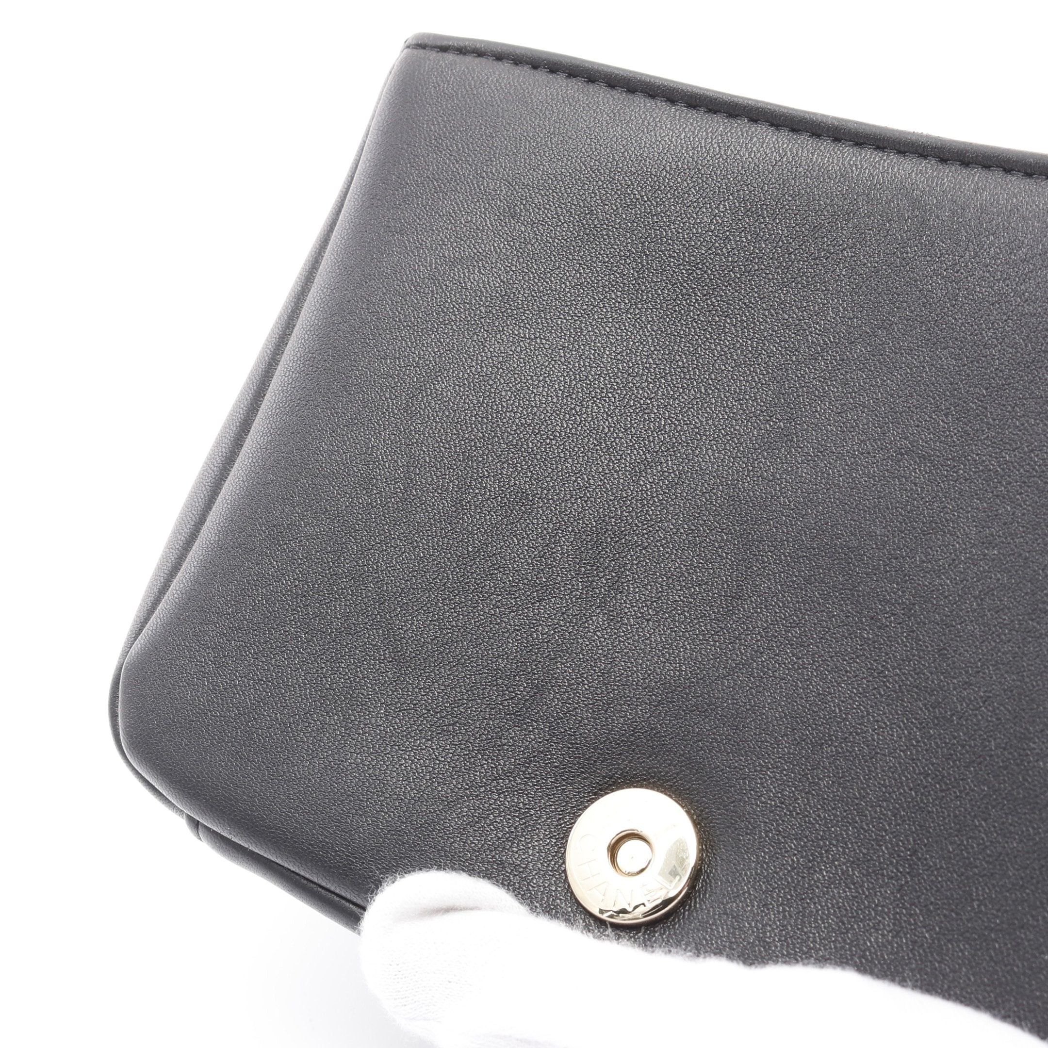 Chanel Chanel Matelasse Studs Coco Mark Chain Shoulder Bag Lambskin Black Gold Hardware Size ONE SIZE - 9 Thumbnail