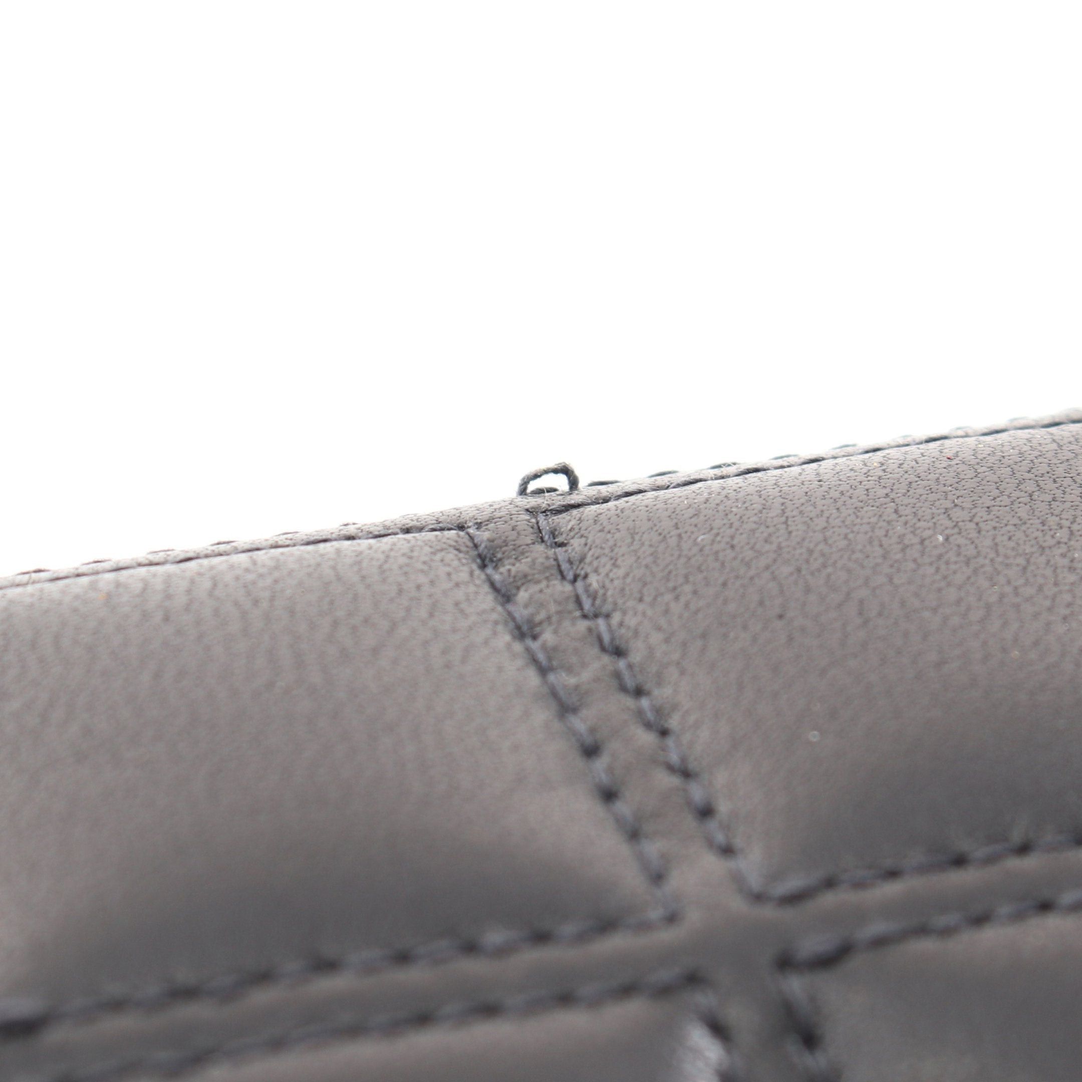 Chanel Chanel Chocolate Bar Clutch Bag Leather Black Silver Hardware Size ONE SIZE - 8 Thumbnail