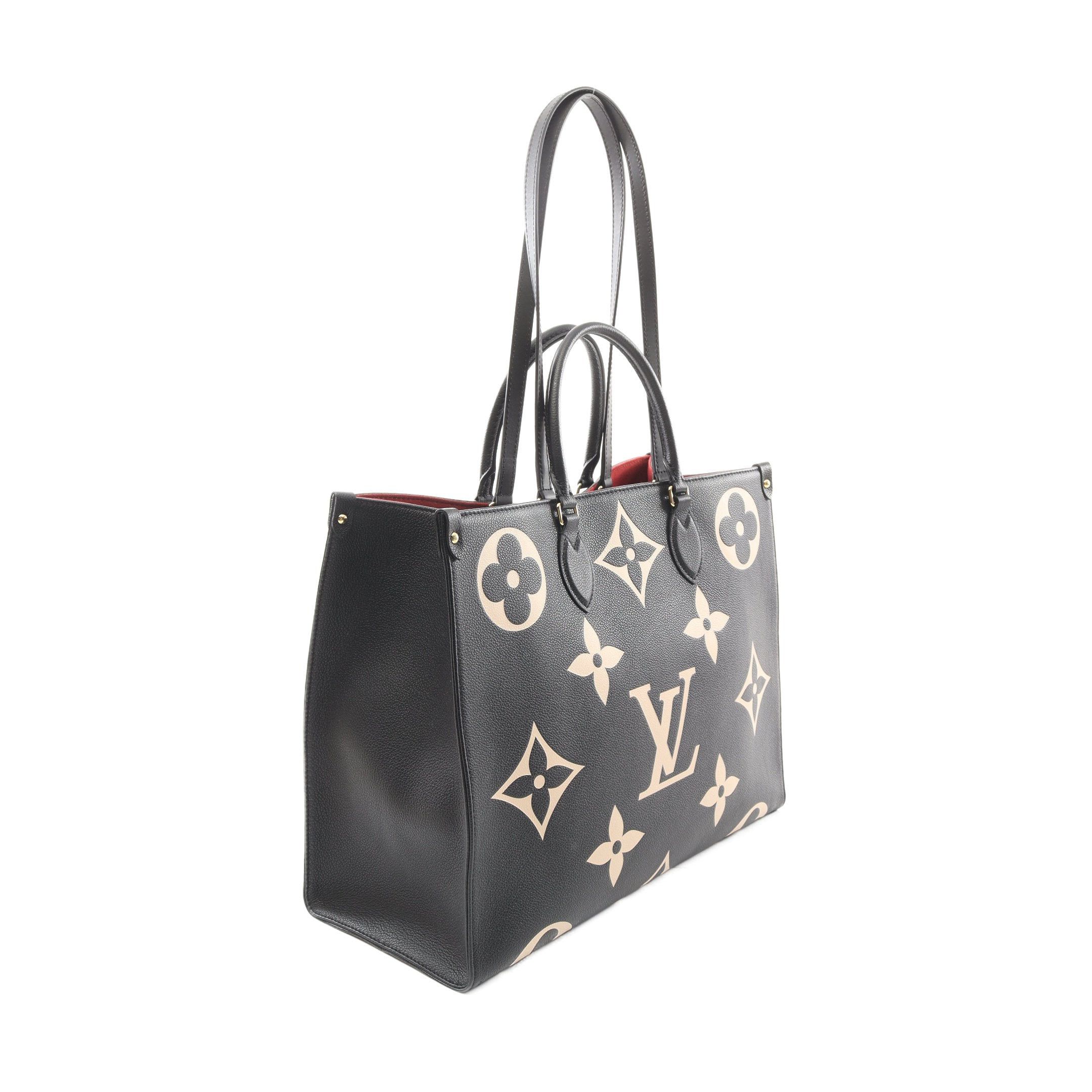 Louis Vuitton Louis Vuitton On-The-Go Gm Bicolor Monogram Empreinte Handbag Tote Bag Leather Black Beige Size ONE SIZE - 2 Thumbnail
