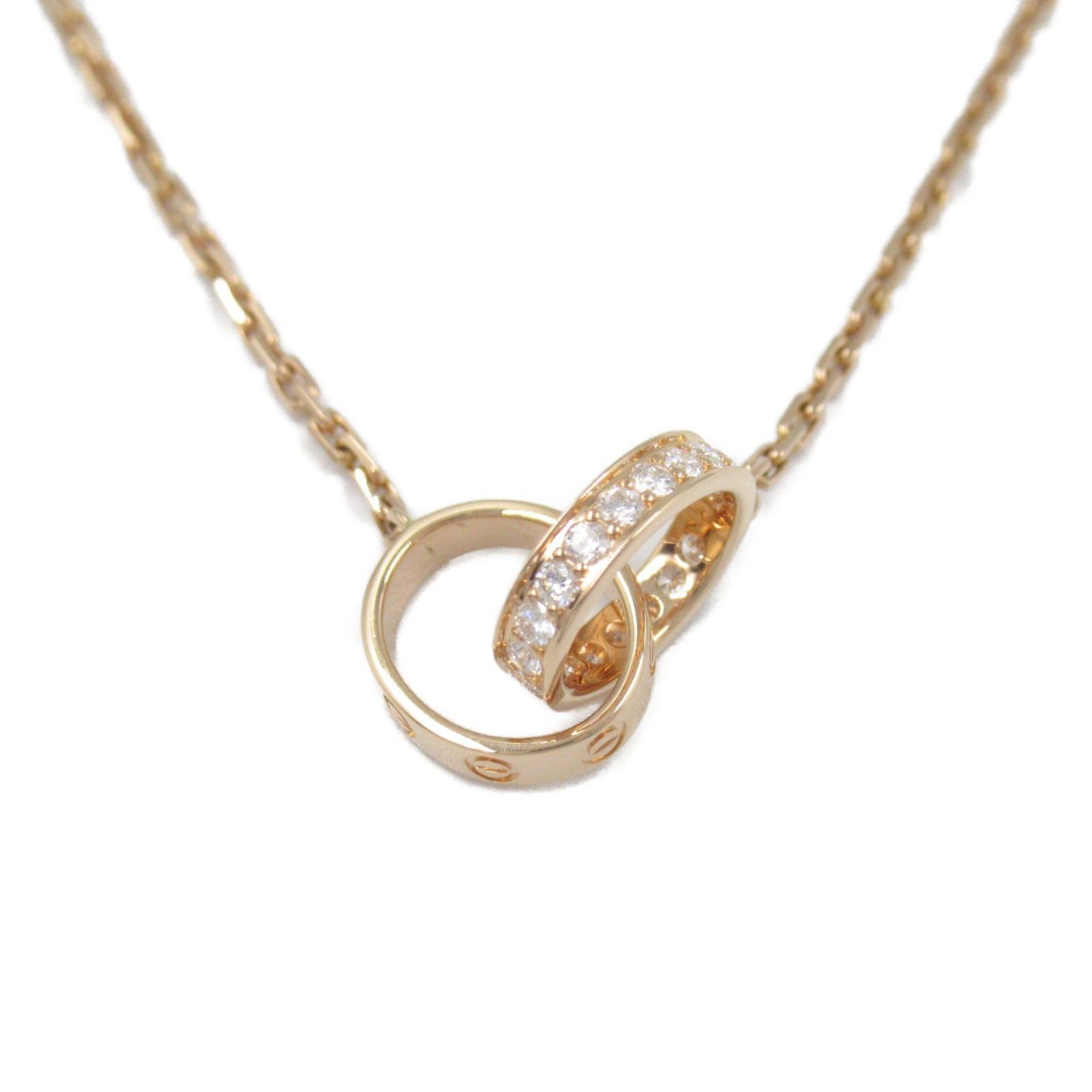 Cartier Cartier Baby Love Diamond Necklace K18Pg (Pink Gold) Clear Size ONE SIZE - 2 Thumbnail