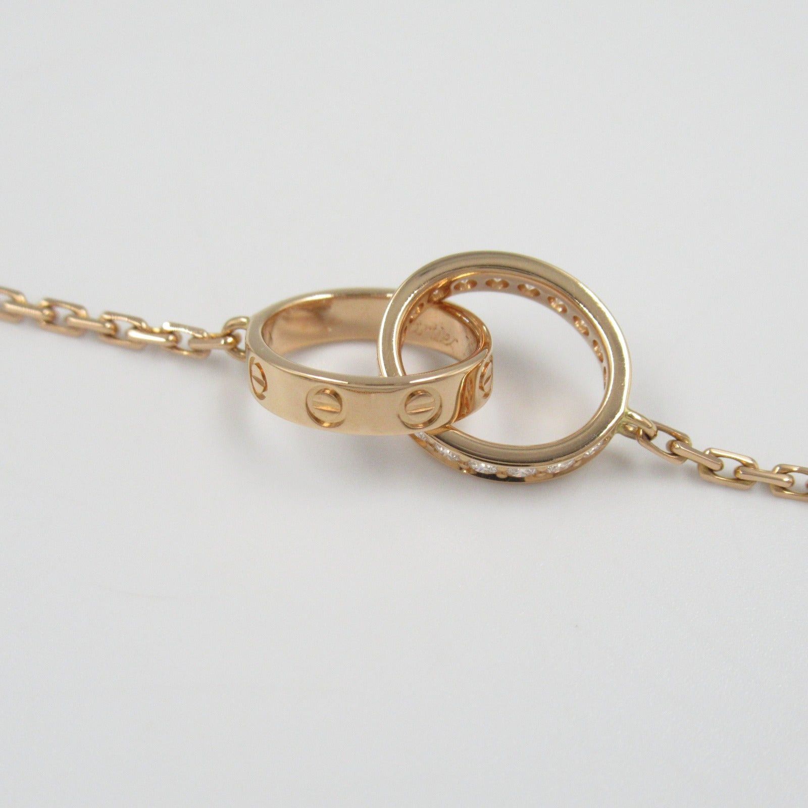 Cartier Cartier Baby Love Diamond Necklace K18Pg (Pink Gold) Clear Size ONE SIZE - 7 Thumbnail