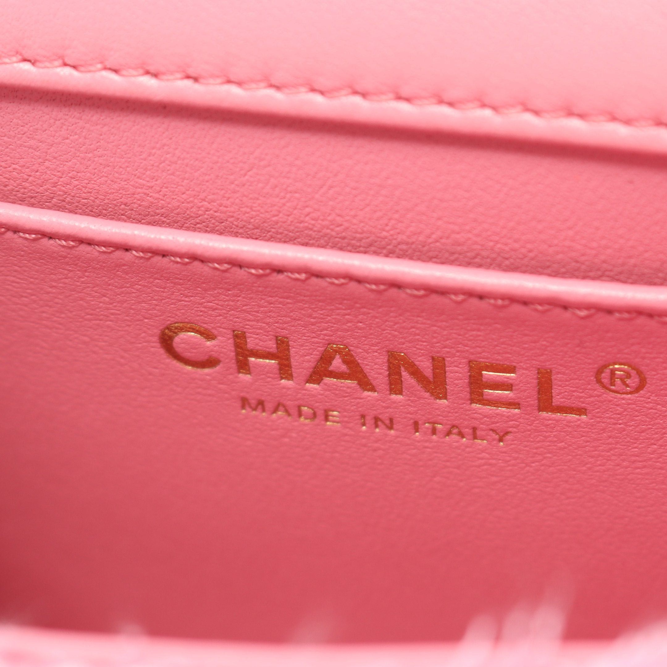 Chanel Chanel Mini Matelasse Chain Shoulder Bag Tweed Pink Gold Hardware Size ONE SIZE - 4 Thumbnail