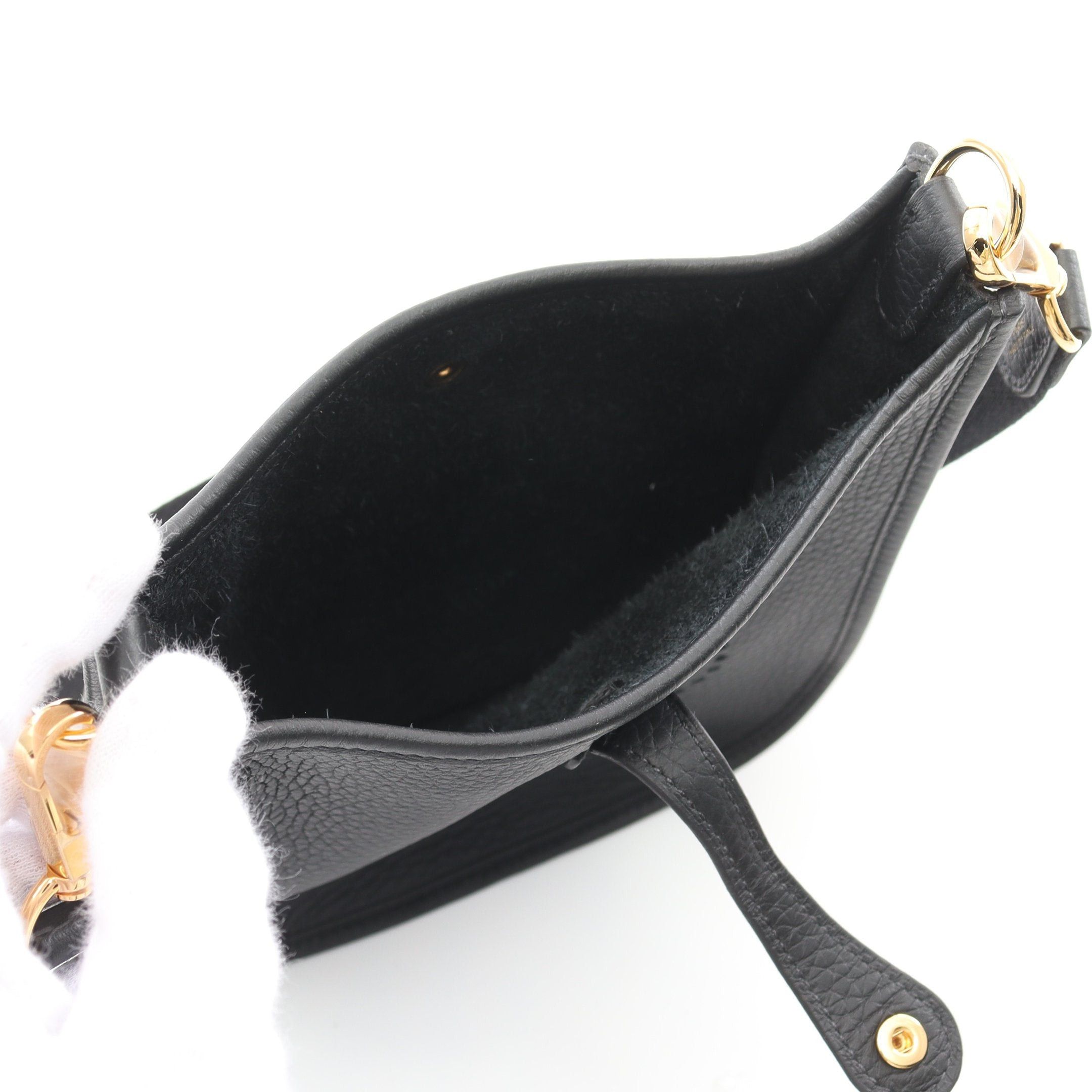 Hermes Hermes Evelyn Tpm Amazon Shoulder Bag Clemence Leather Black Gold Hardware K Stamp Size ONE SIZE - 3 Thumbnail