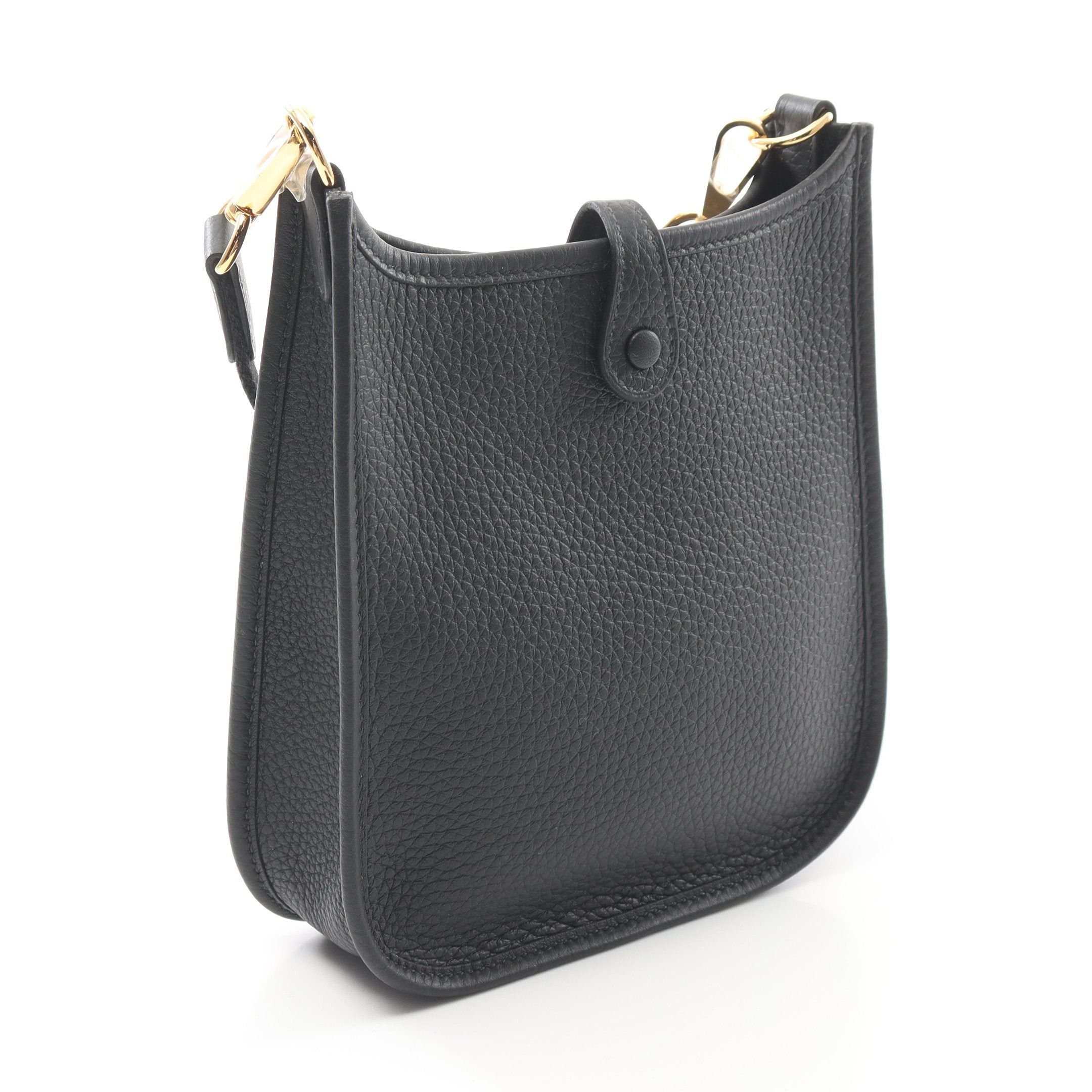 Hermes Hermes Evelyn Tpm Amazon Shoulder Bag Clemence Leather Black Gold Hardware K Stamp Size ONE SIZE - 2 Thumbnail