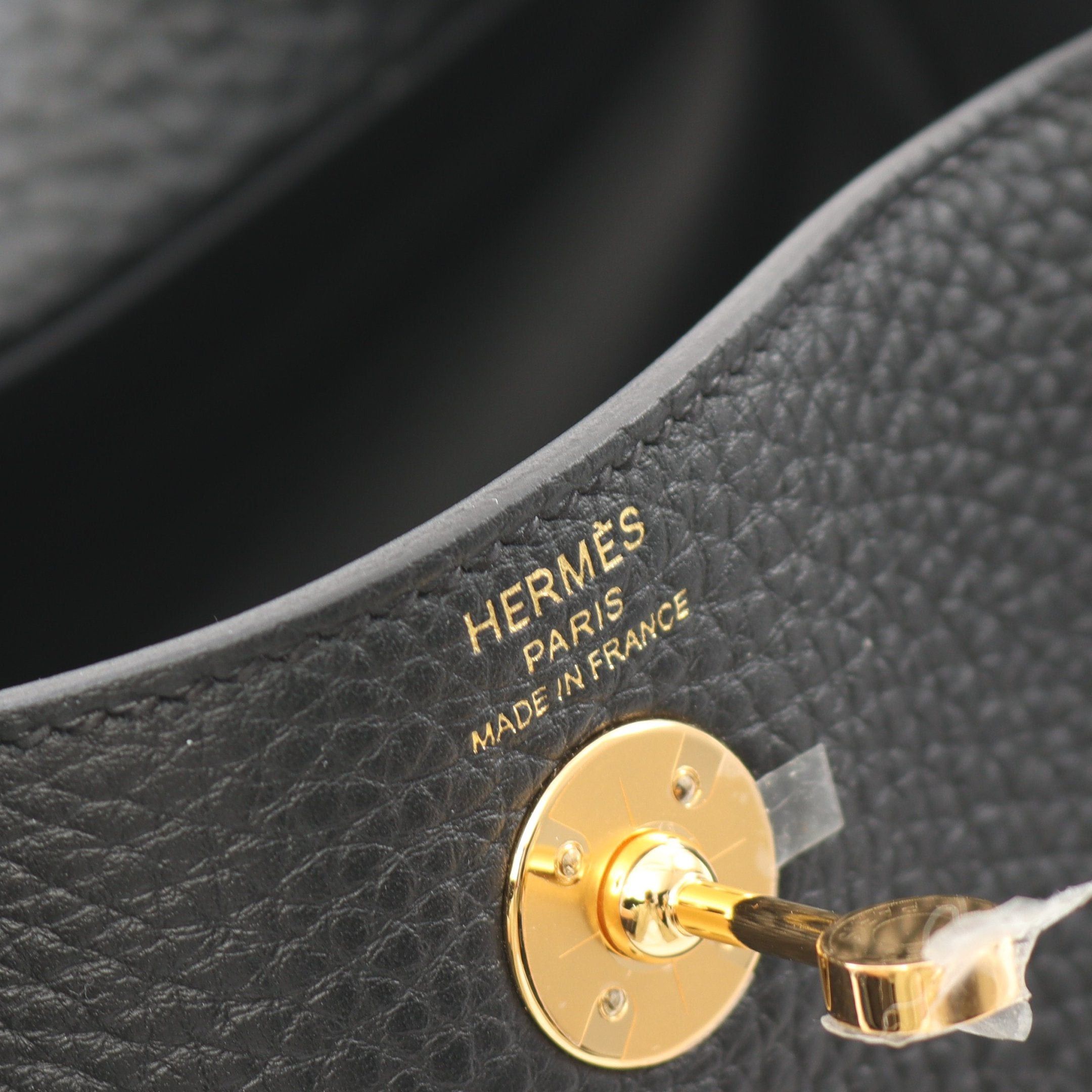 Hermes Hermes Lindy Mini Shoulder Bag Clemence Leather Black Gold Hardware Double Engraved Size ONE SIZE - 4 Thumbnail