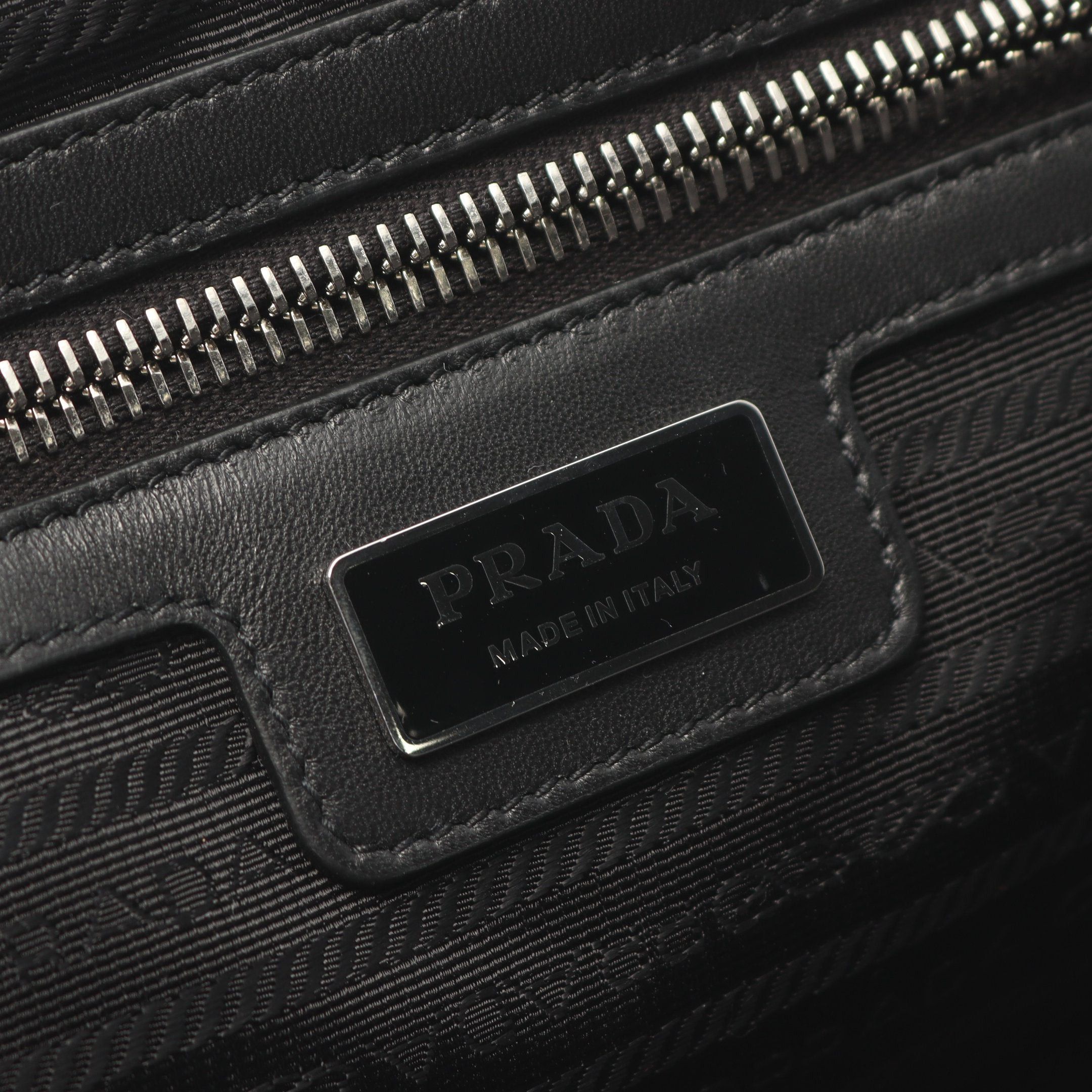 Prada Prada Handbag Nylon Saffiano Leather Black Size ONE SIZE - 4 Thumbnail