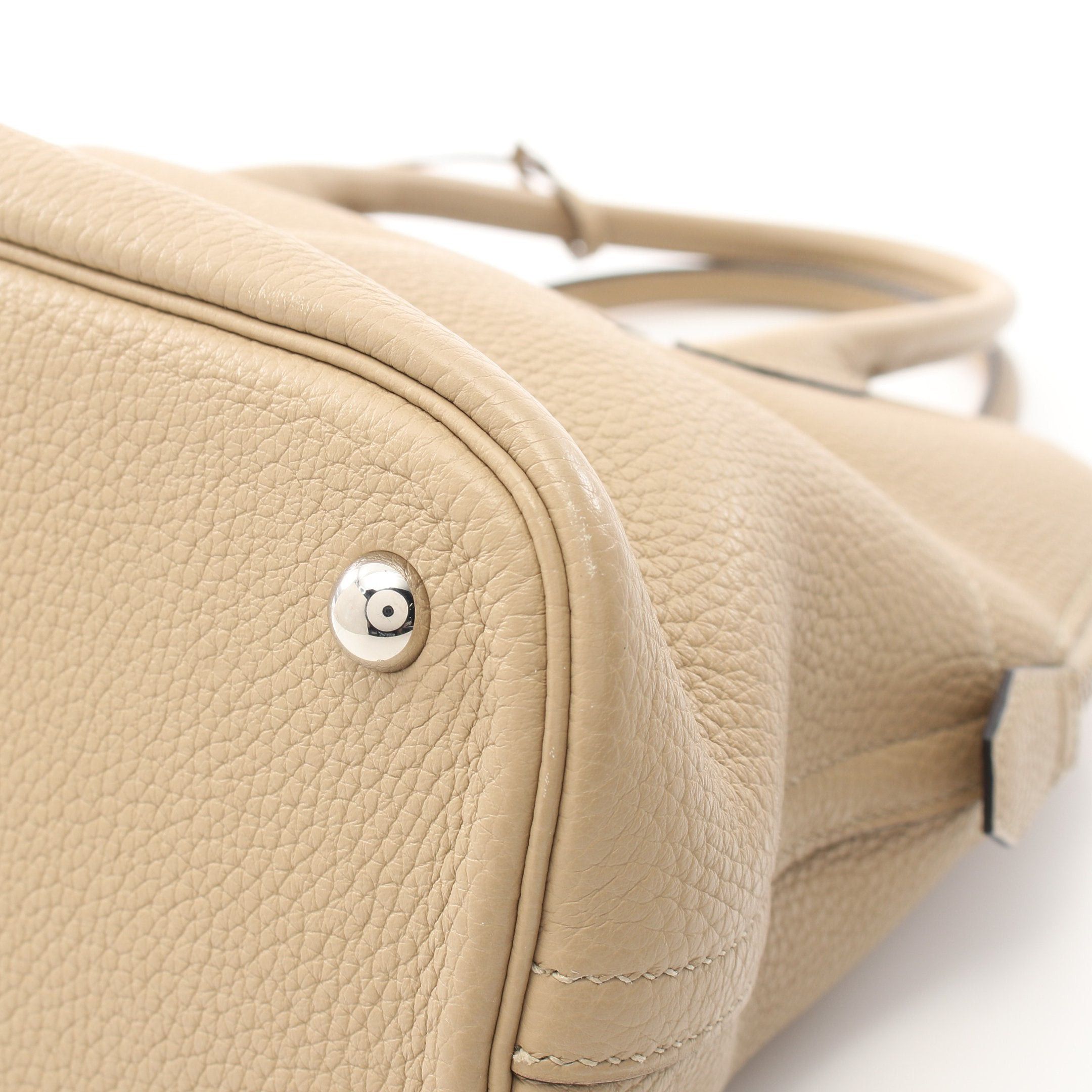 Hermes Hermes Bolide 31 Handbag Clemence Leather Beige Silver Hardware A Stamp Size ONE SIZE - 10 Thumbnail