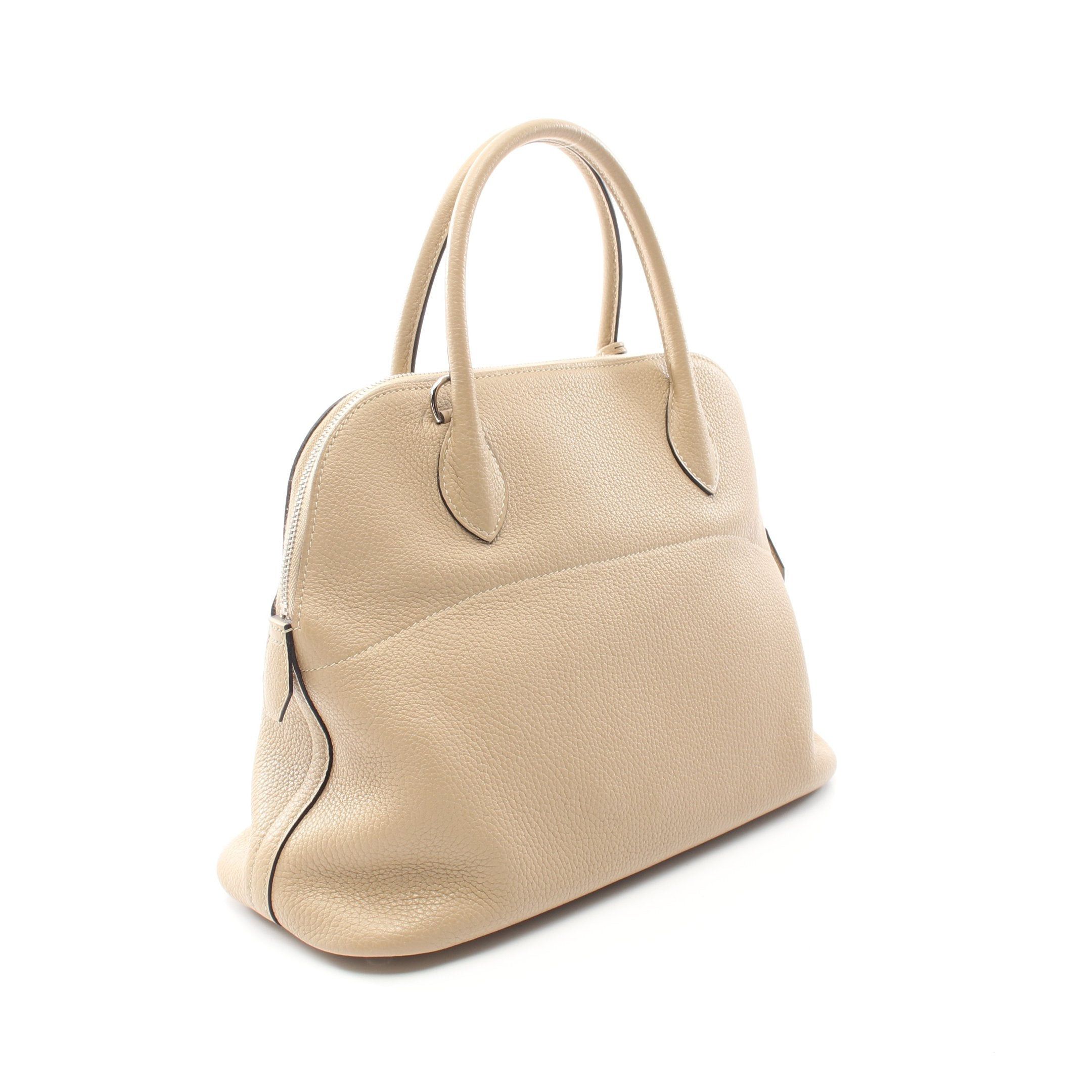 Hermes Hermes Bolide 31 Handbag Clemence Leather Beige Silver Hardware A Stamp Size ONE SIZE - 2 Thumbnail