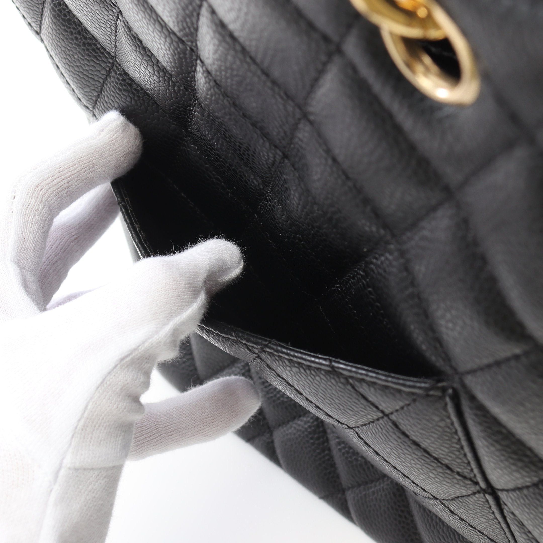 Chanel Chanel Matelasse Pst Chain Shoulder Bag Tote Caviar Skin Black Gold Hardware Size ONE SIZE - 9 Thumbnail