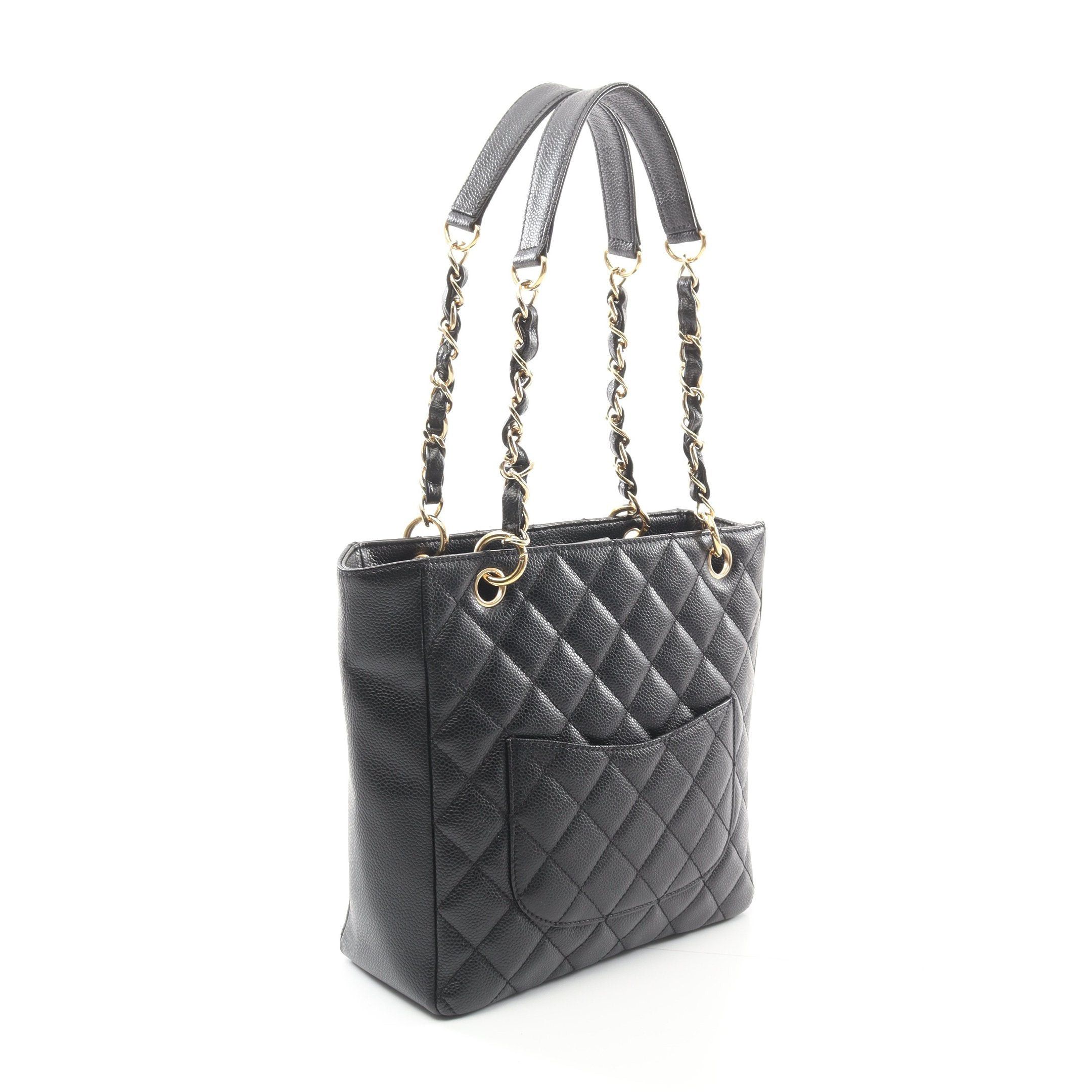 Chanel Chanel Matelasse Pst Chain Shoulder Bag Tote Caviar Skin Black Gold Hardware Size ONE SIZE - 2 Thumbnail