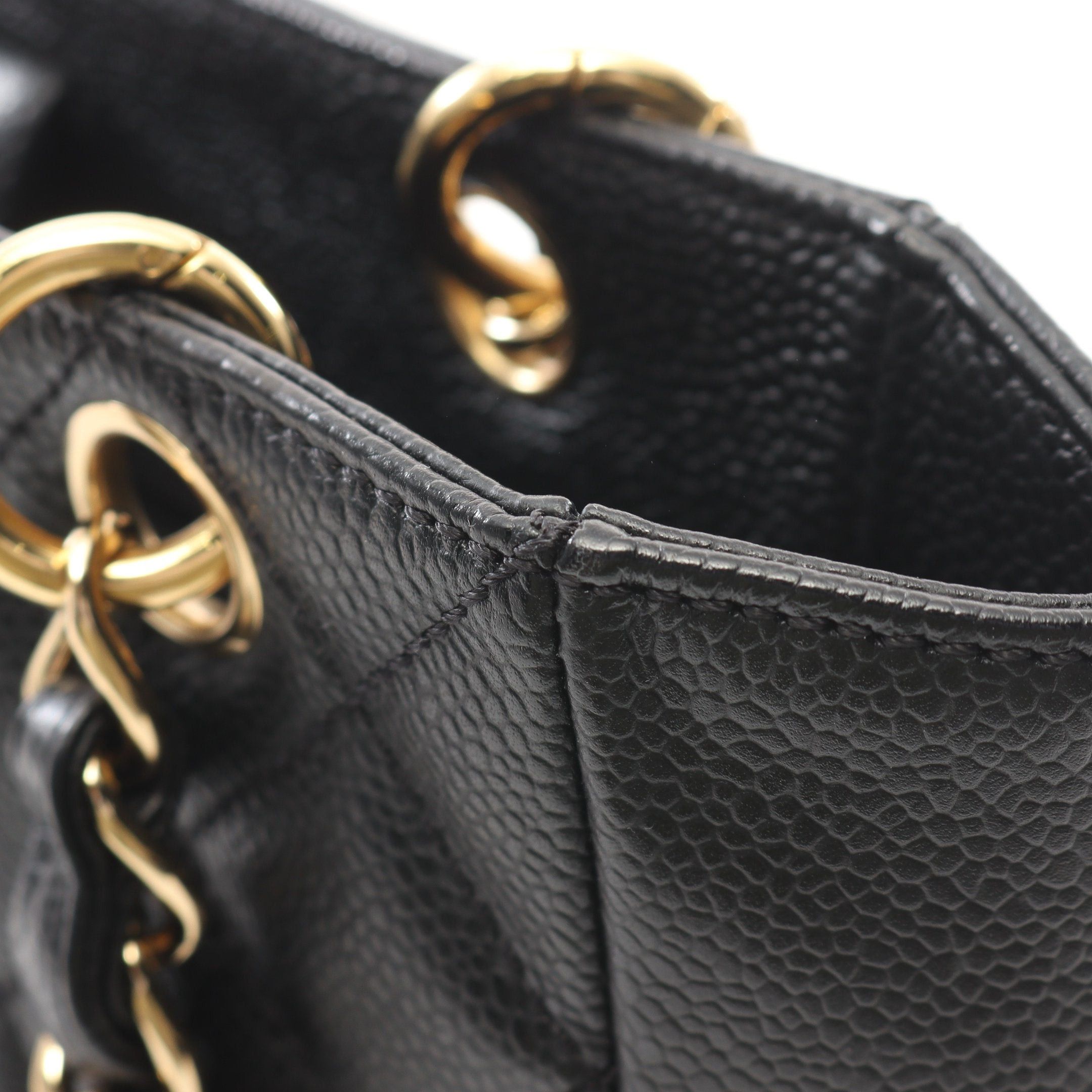 Chanel Chanel Matelasse Pst Chain Shoulder Bag Tote Caviar Skin Black Gold Hardware Size ONE SIZE - 6 Thumbnail