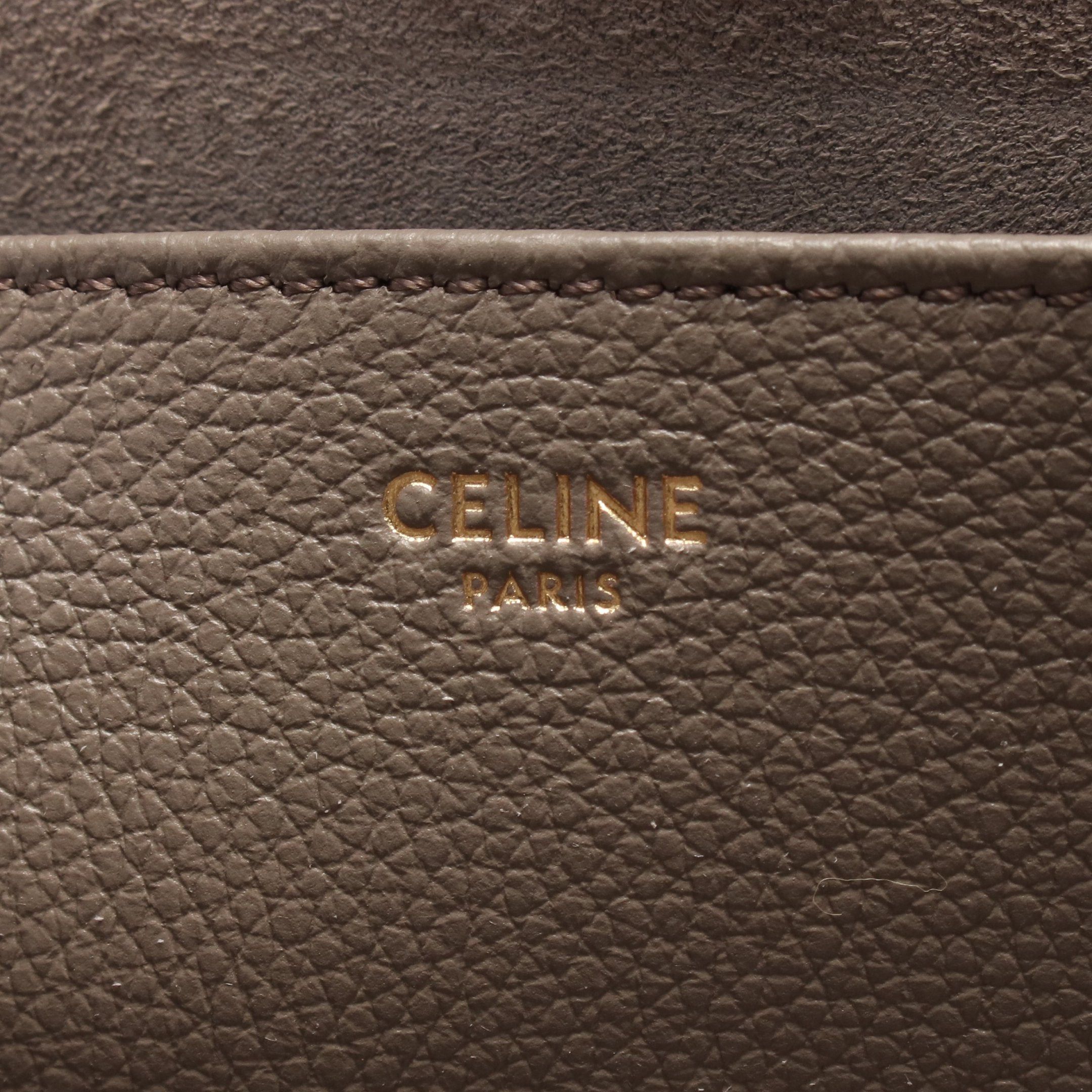 Celine Celine Medium Hippopotamus Anais Cuill Triomphe Shoulder Bag Tote Leather Gray Beige Size ONE SIZE - 4 Thumbnail